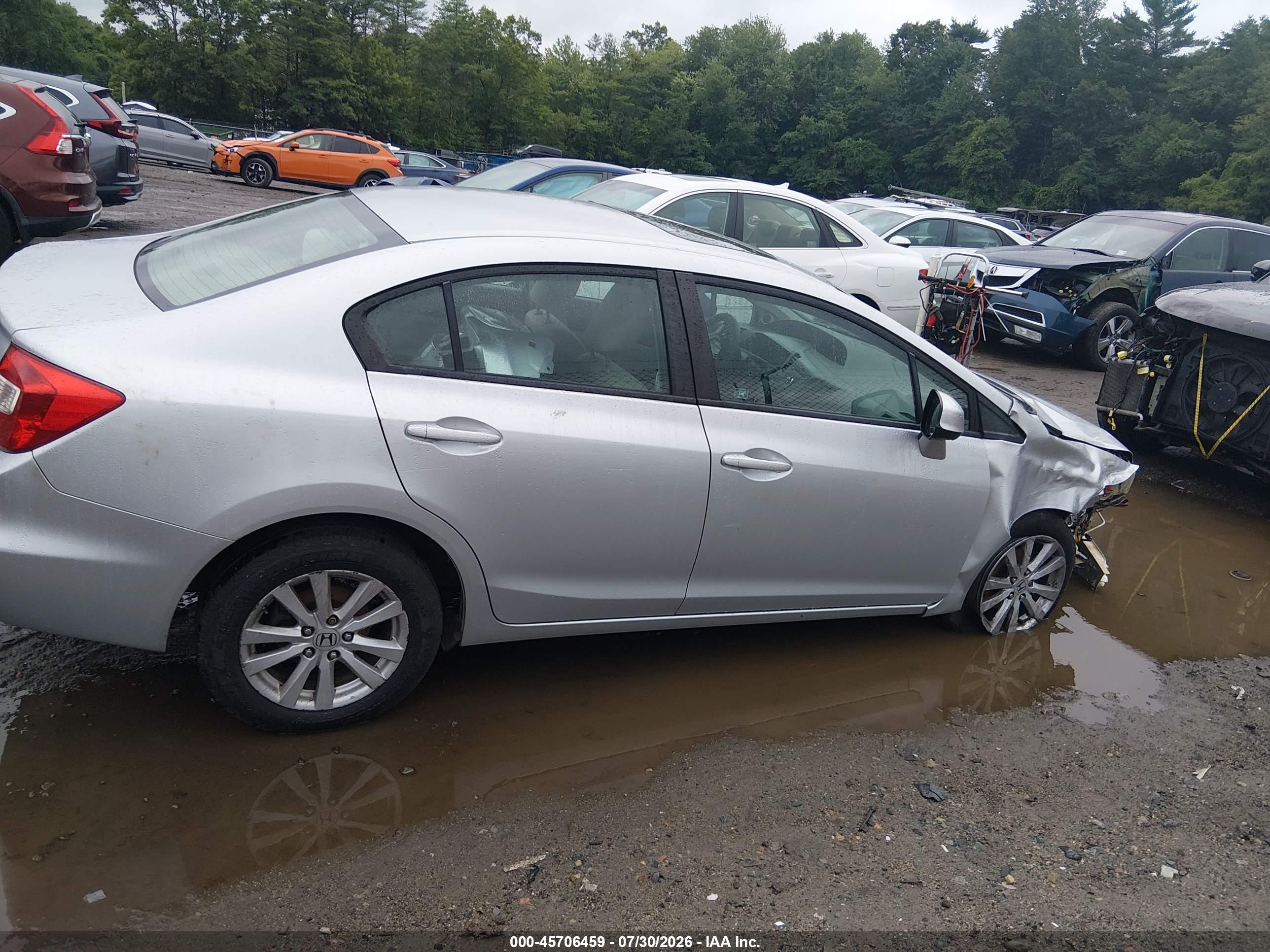 2012 Honda Civic Ex Silver vin: 2HGFB2F84CH601426