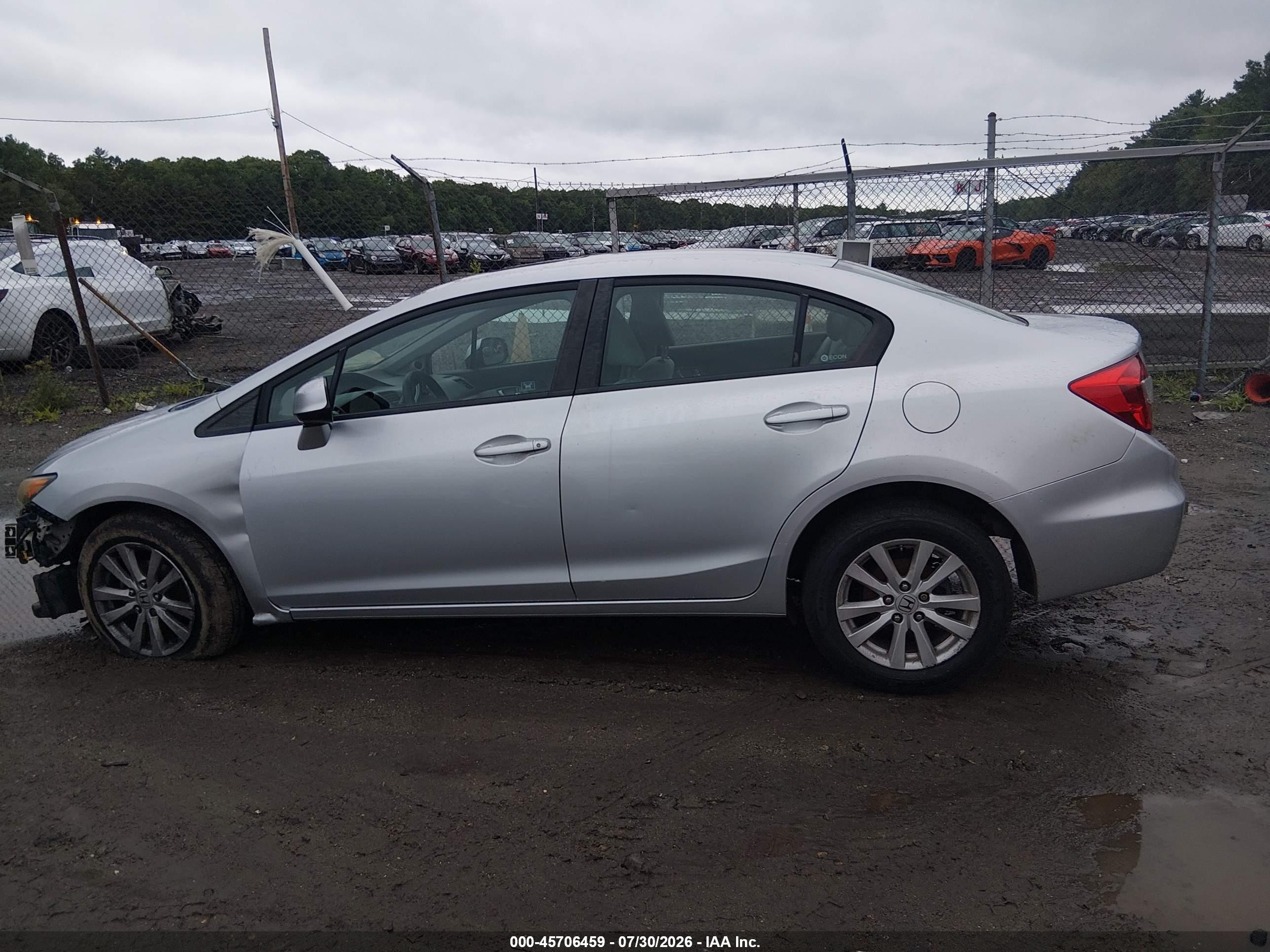 2012 Honda Civic Ex Silver vin: 2HGFB2F84CH601426