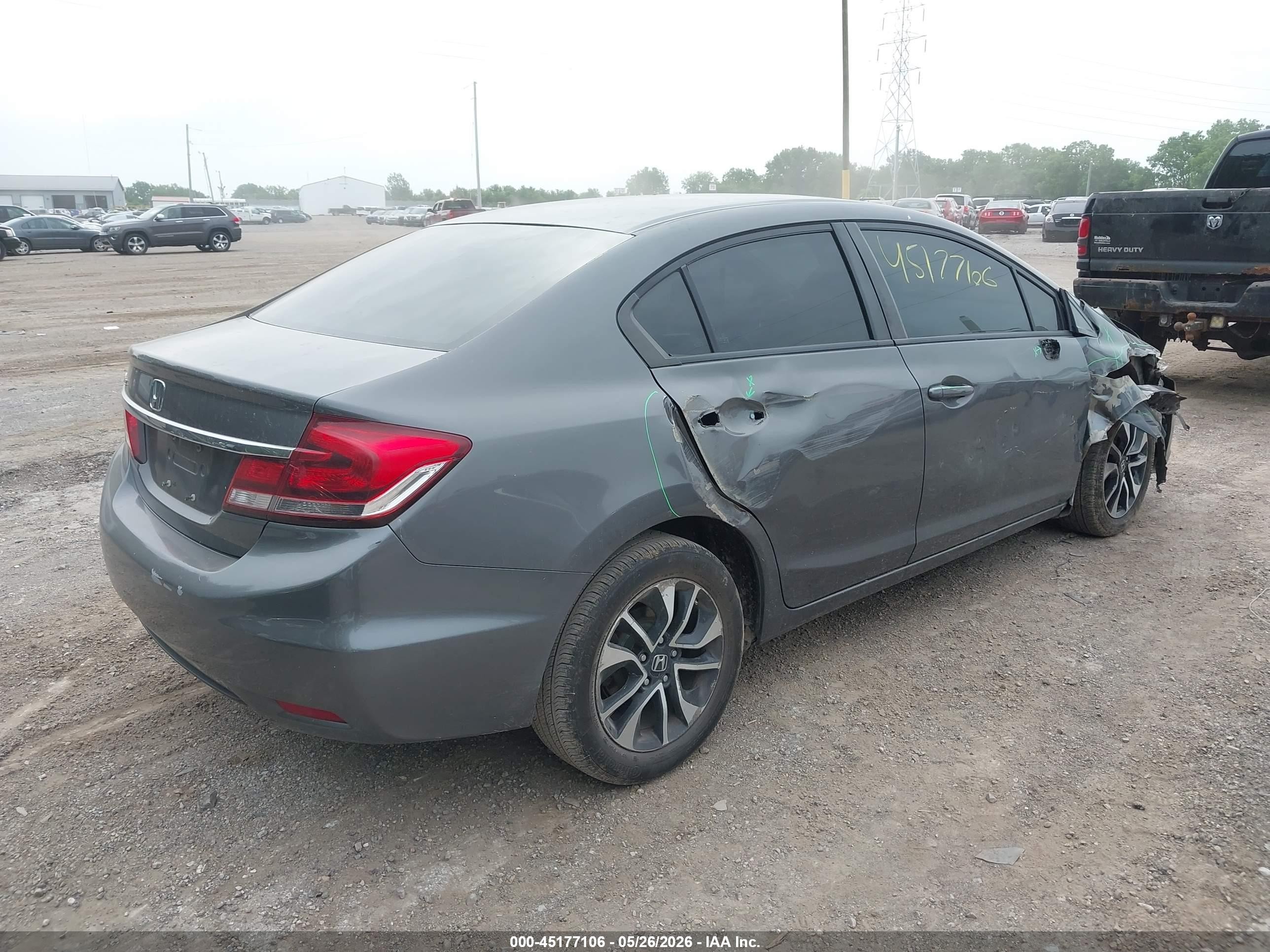 2013 Honda Civic Ex Gray vin: 2HGFB2F84DH509007