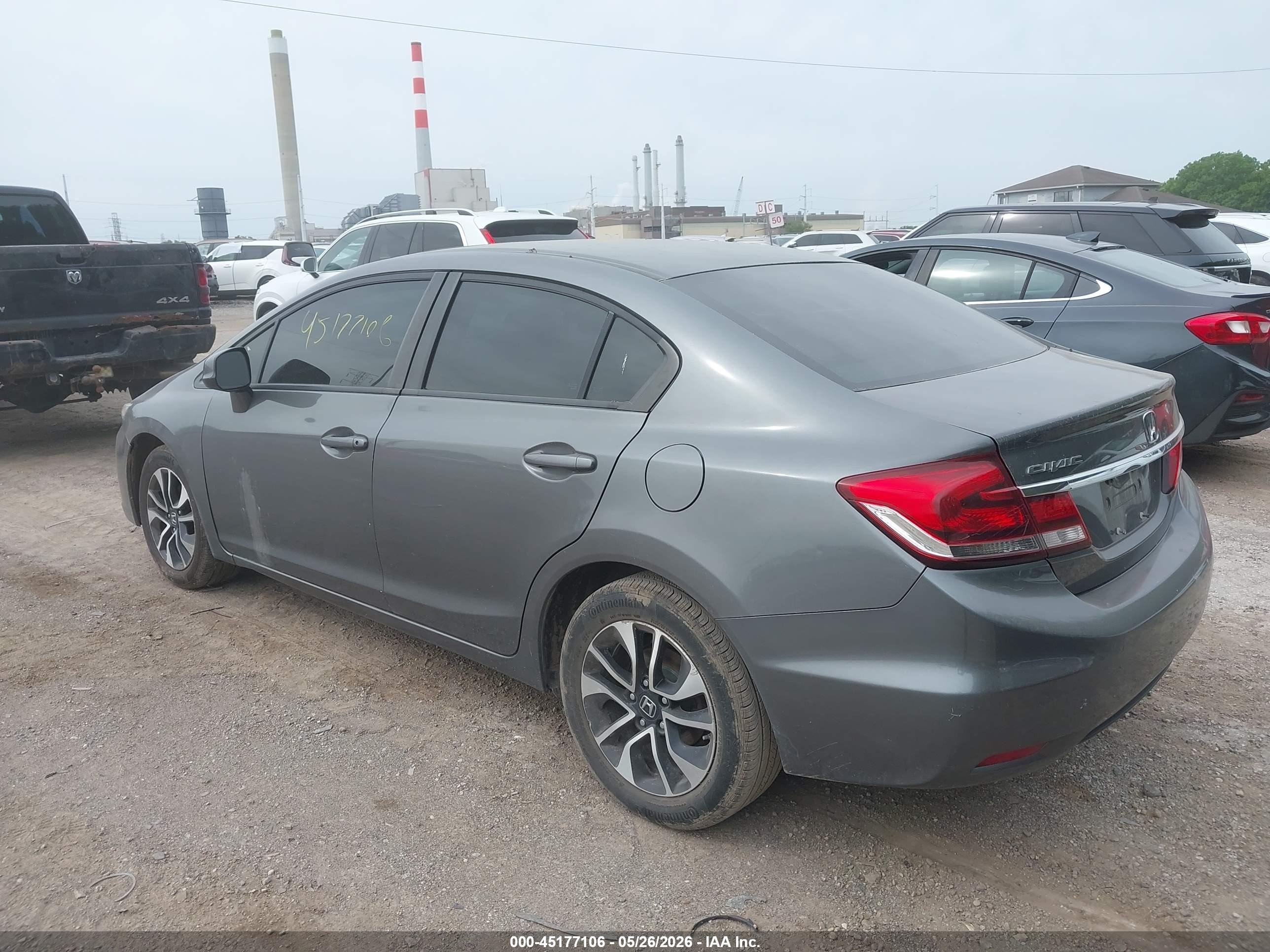 2013 Honda Civic Ex Gray vin: 2HGFB2F84DH509007