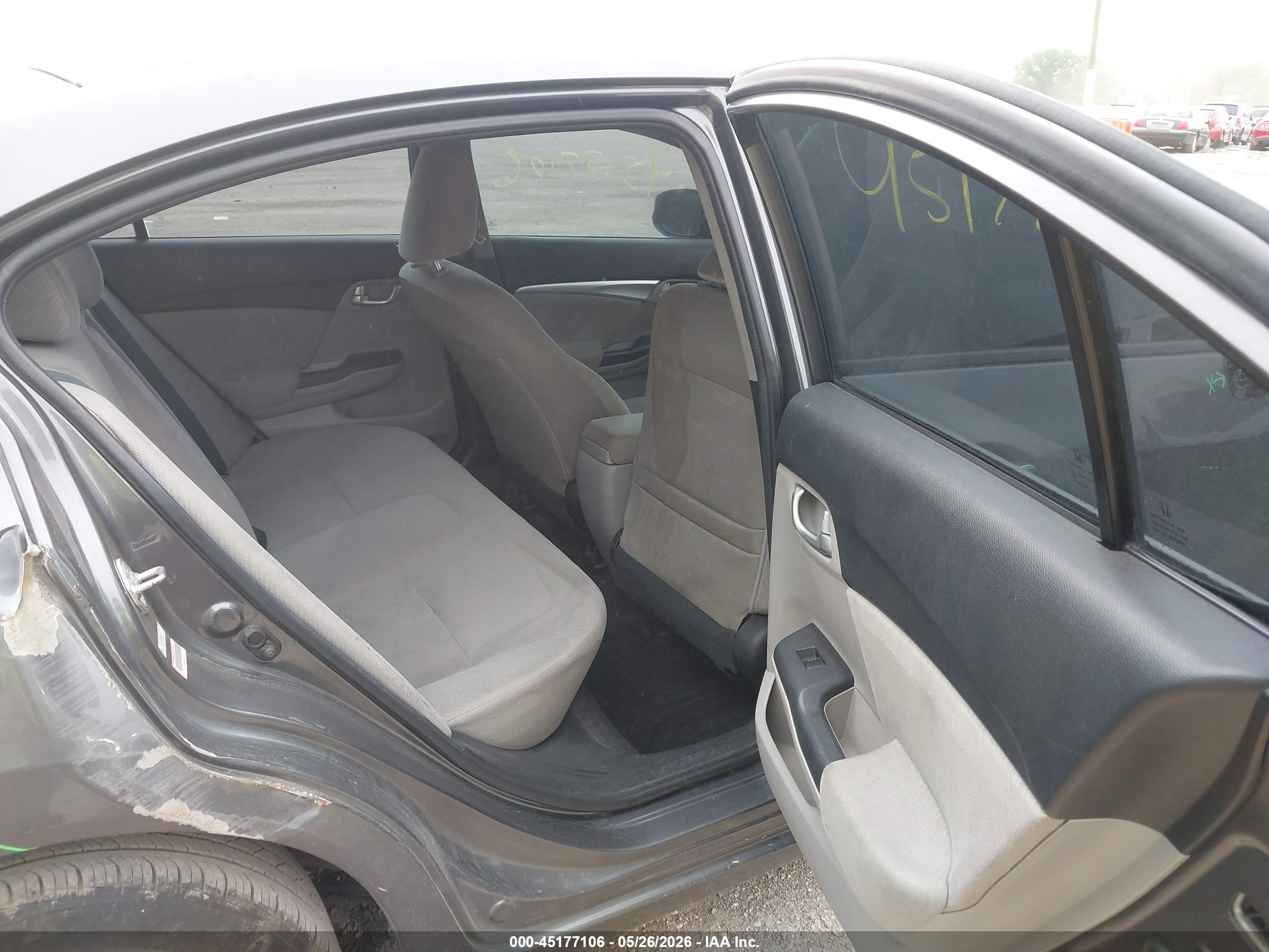 2013 Honda Civic Ex Gray vin: 2HGFB2F84DH509007