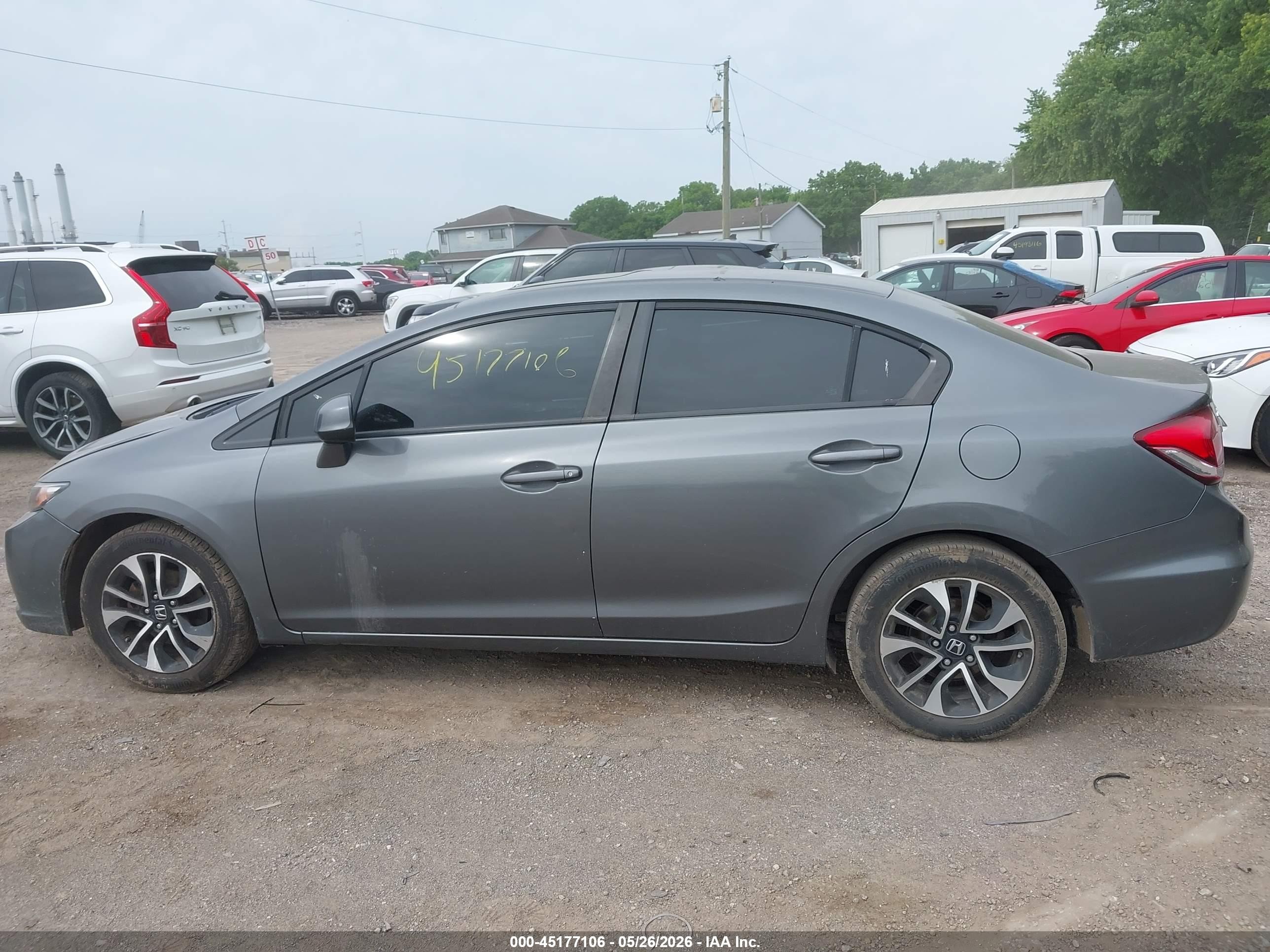 2013 Honda Civic Ex Gray vin: 2HGFB2F84DH509007