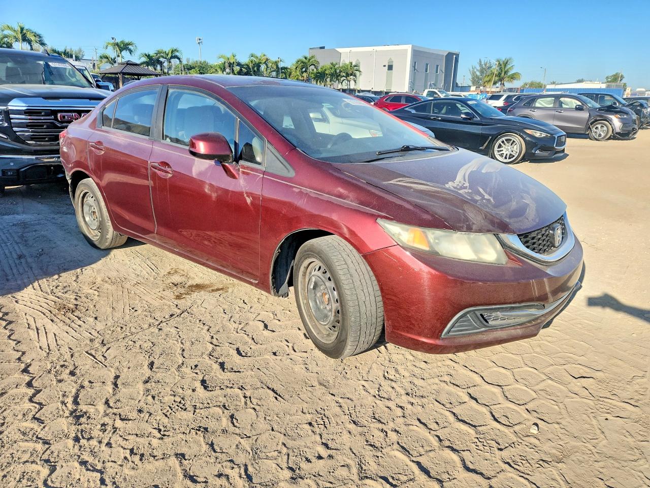 2013 Honda Civic Ex Burgundy vin: 2HGFB2F84DH509458