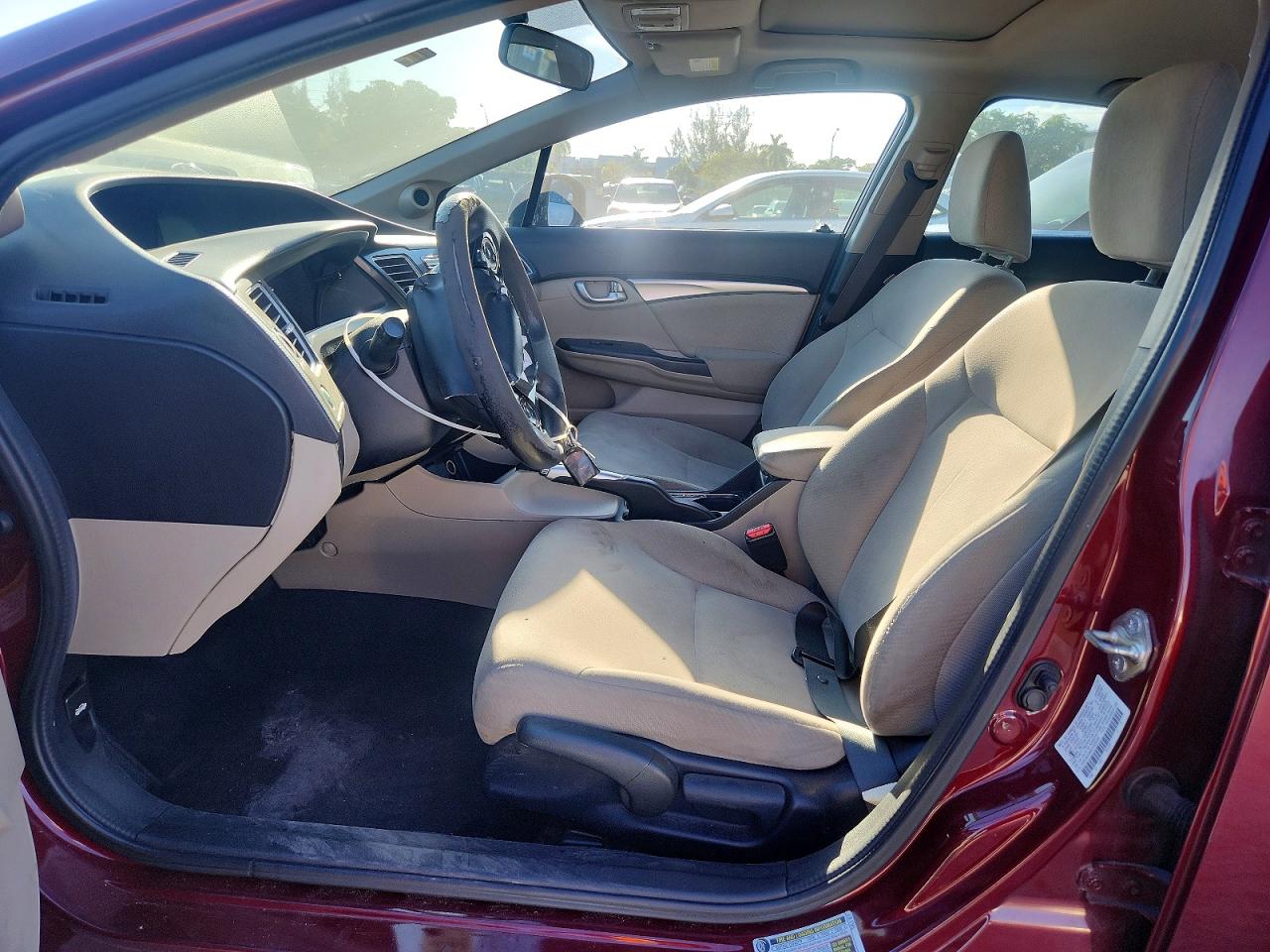 2013 Honda Civic Ex Burgundy vin: 2HGFB2F84DH509458