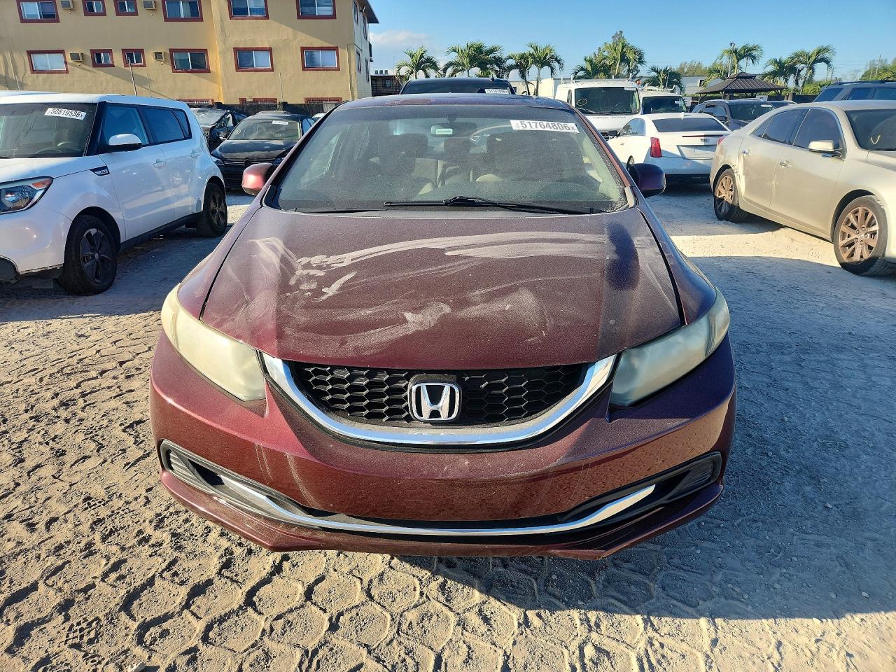 2013 Honda Civic Ex Burgundy vin: 2HGFB2F84DH509458