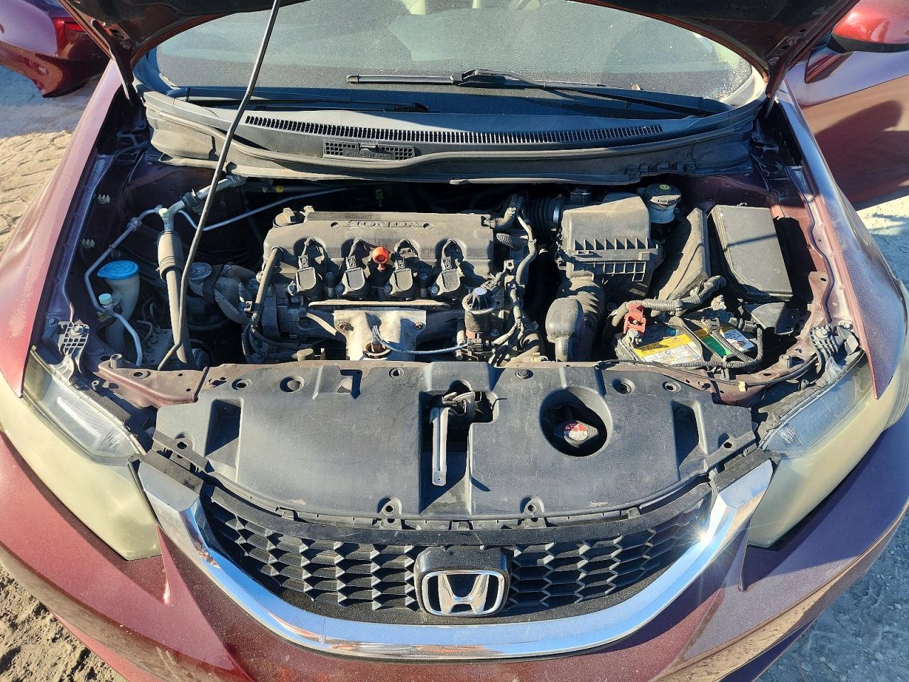2013 Honda Civic Ex Burgundy vin: 2HGFB2F84DH509458