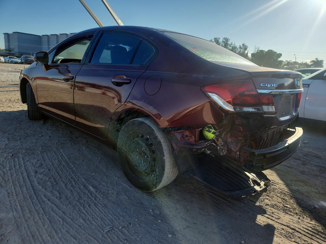 2013 Honda Civic Ex Burgundy vin: 2HGFB2F84DH509458