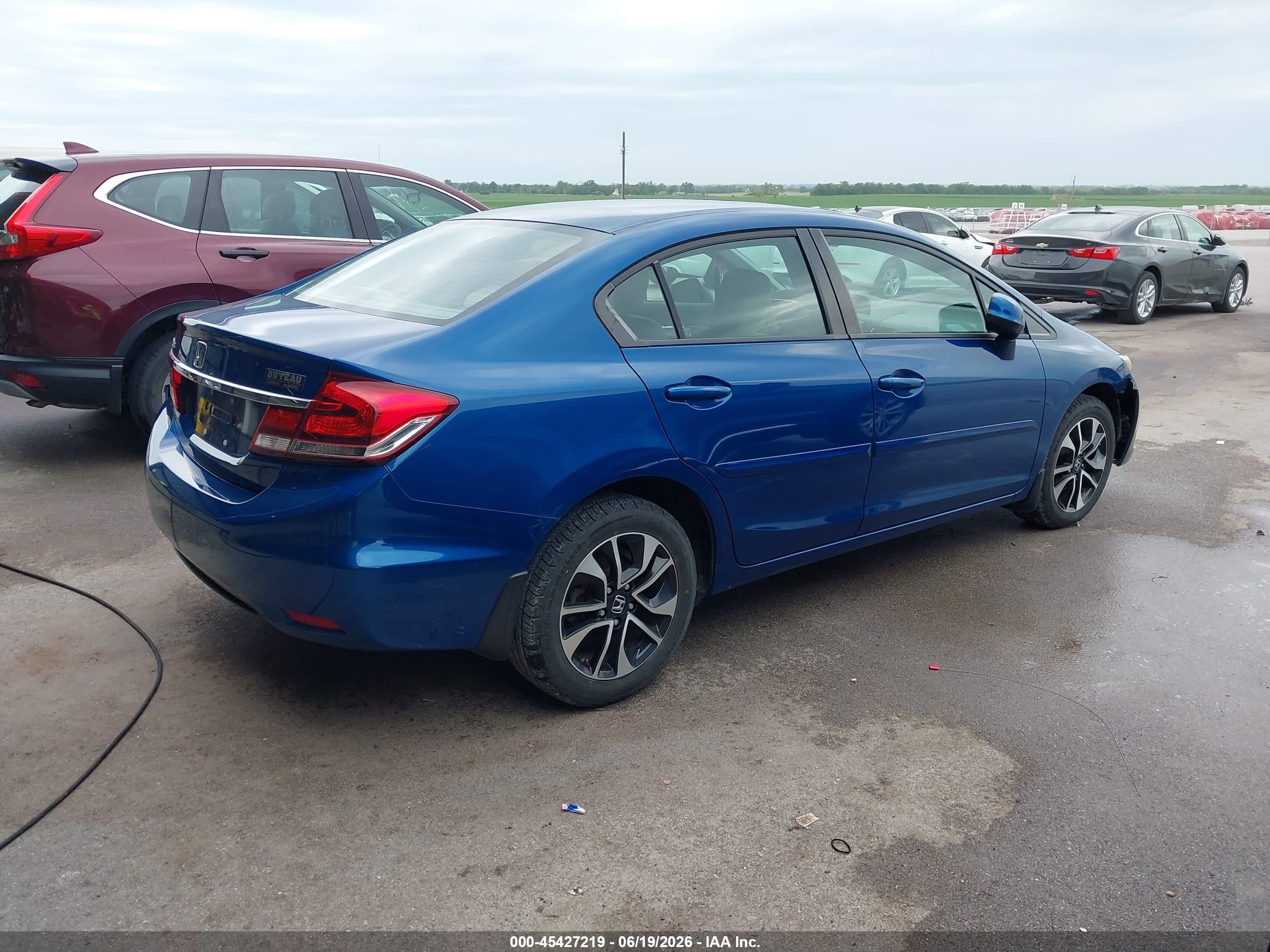 2013 Honda Civic Ex Blue vin: 2HGFB2F84DH516393
