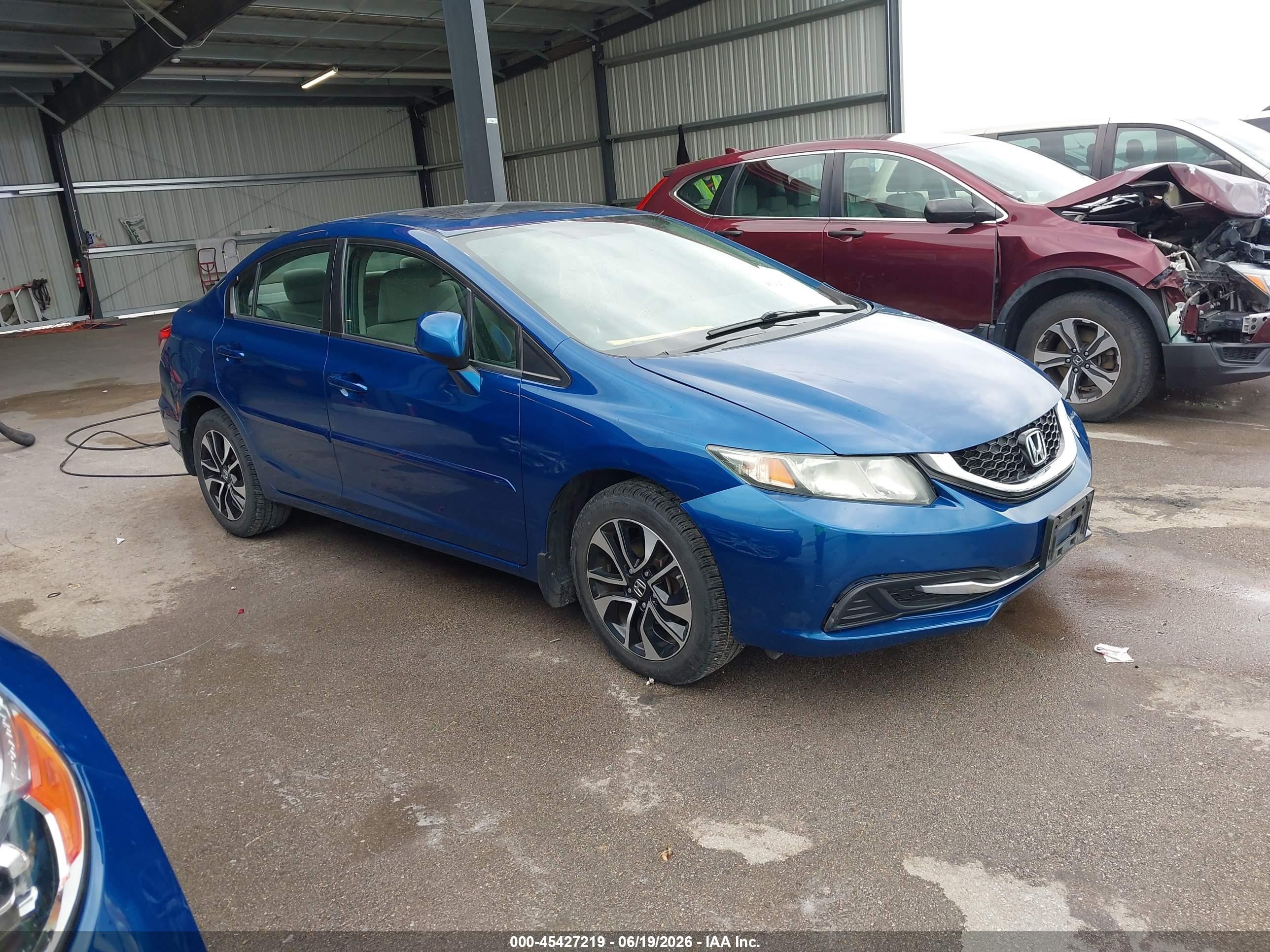 2013 Honda Civic Ex Blue vin: 2HGFB2F84DH516393