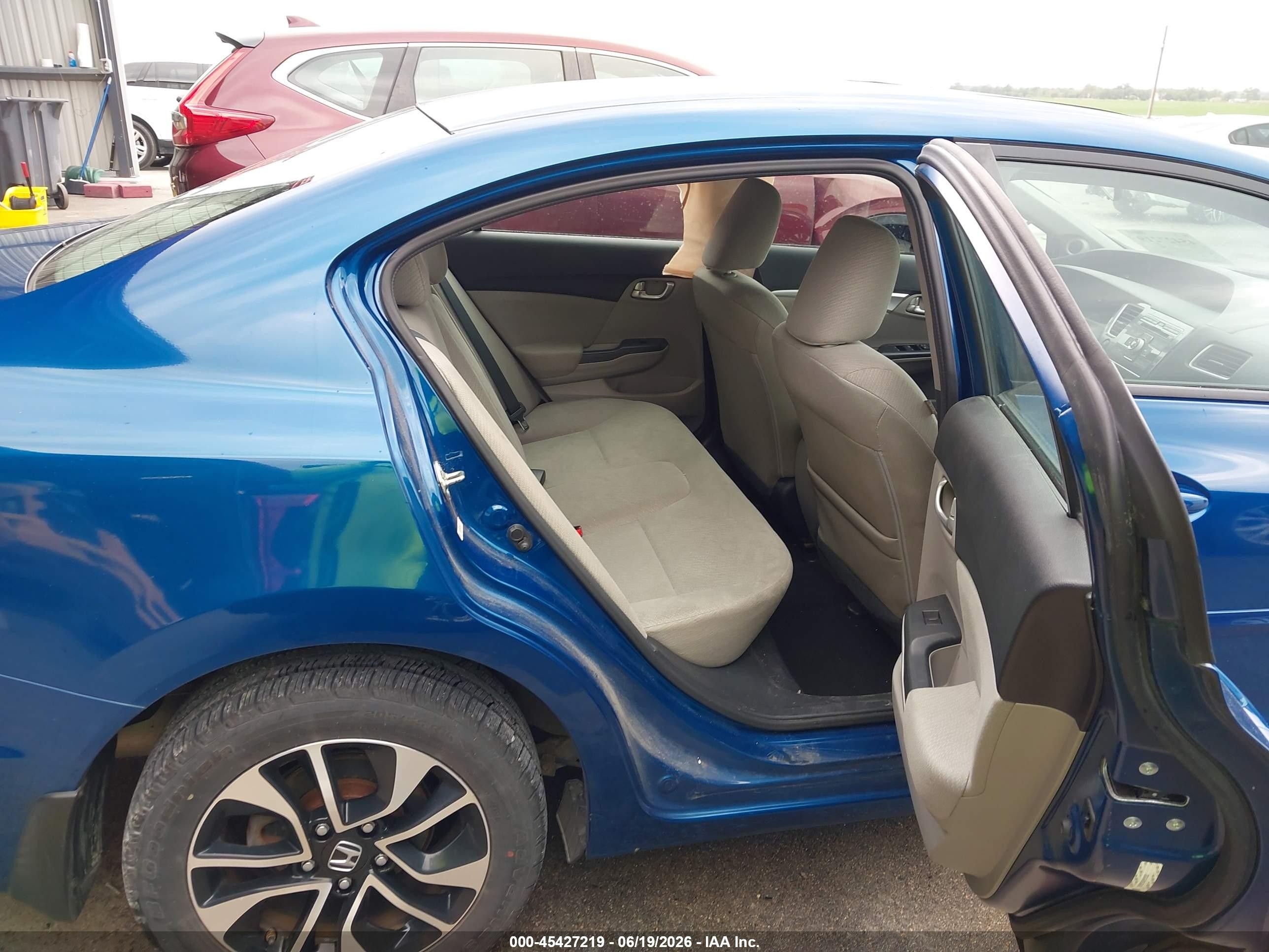 2013 Honda Civic Ex Blue vin: 2HGFB2F84DH516393