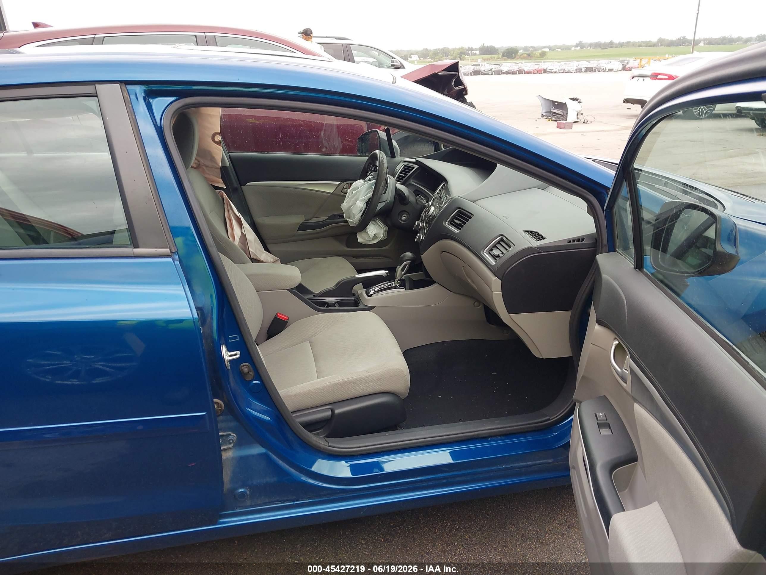 2013 Honda Civic Ex Blue vin: 2HGFB2F84DH516393
