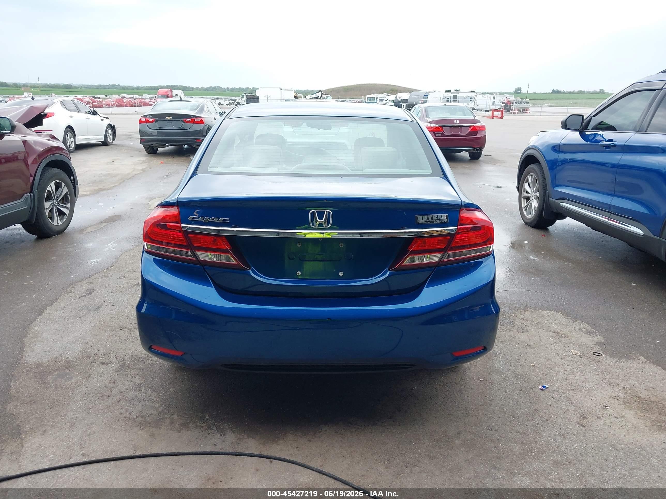 2013 Honda Civic Ex Blue vin: 2HGFB2F84DH516393