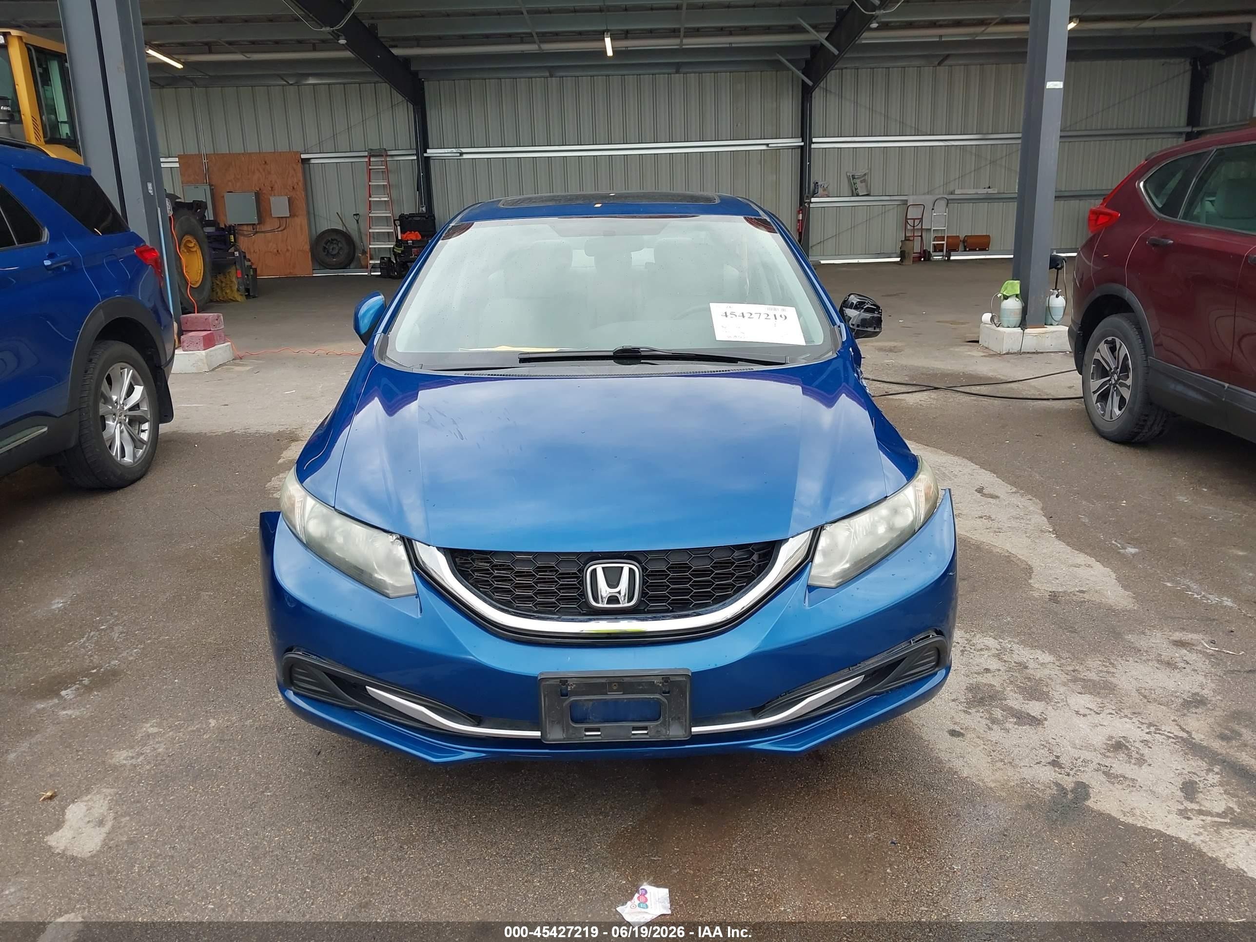 2013 Honda Civic Ex Blue vin: 2HGFB2F84DH516393