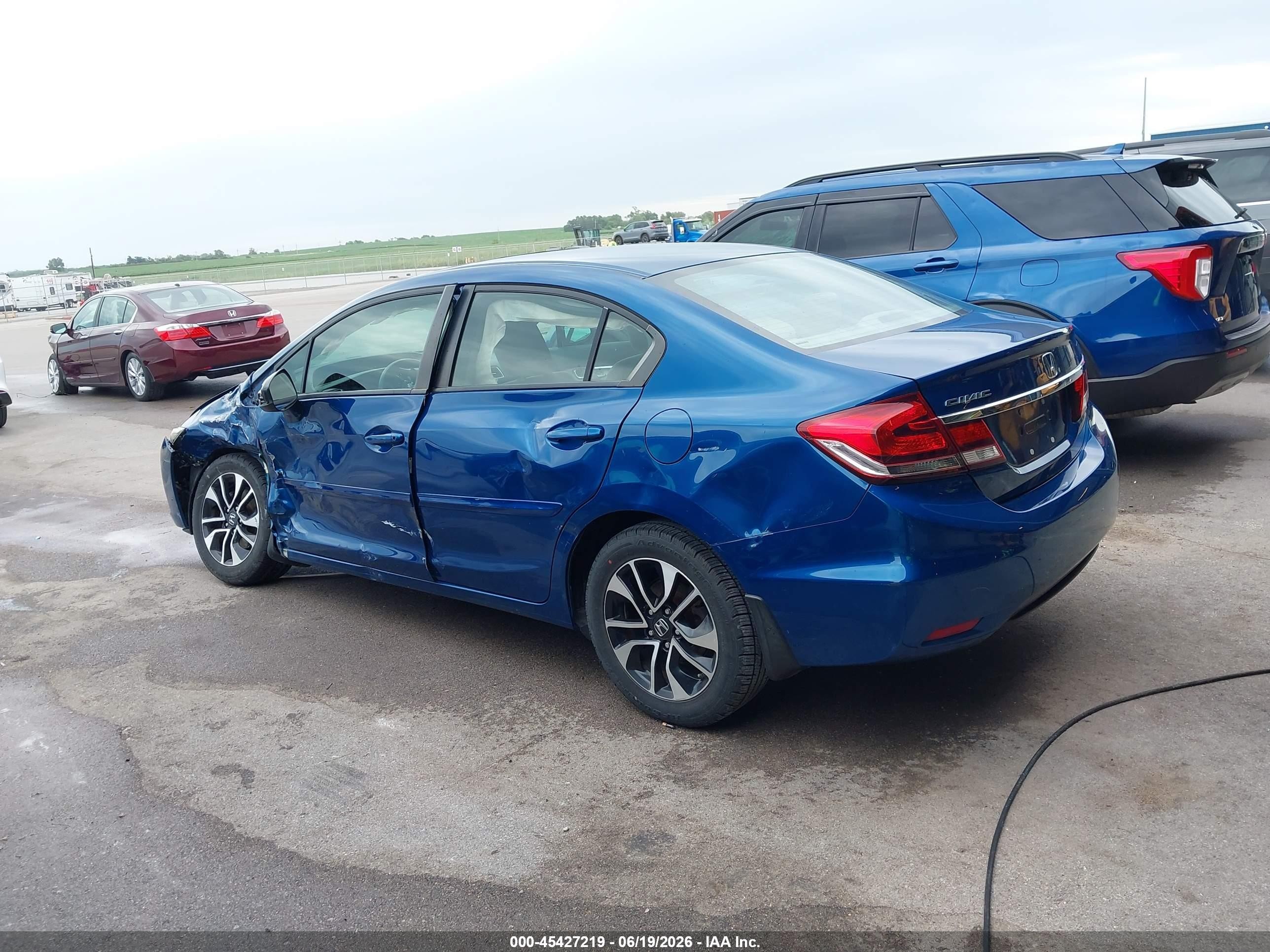 2013 Honda Civic Ex Blue vin: 2HGFB2F84DH516393