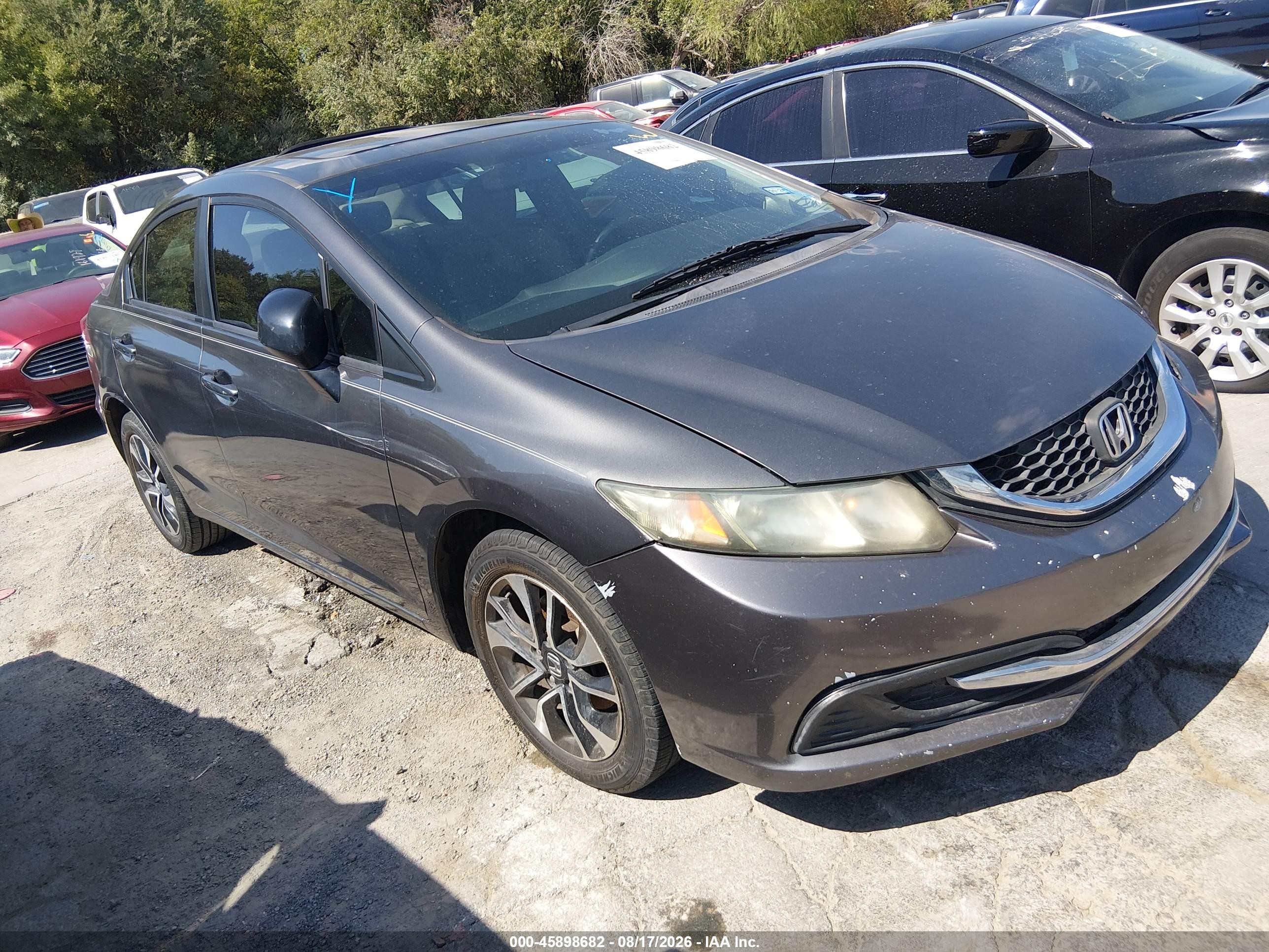 2013 Honda Civic Ex Gray vin: 2HGFB2F84DH523246