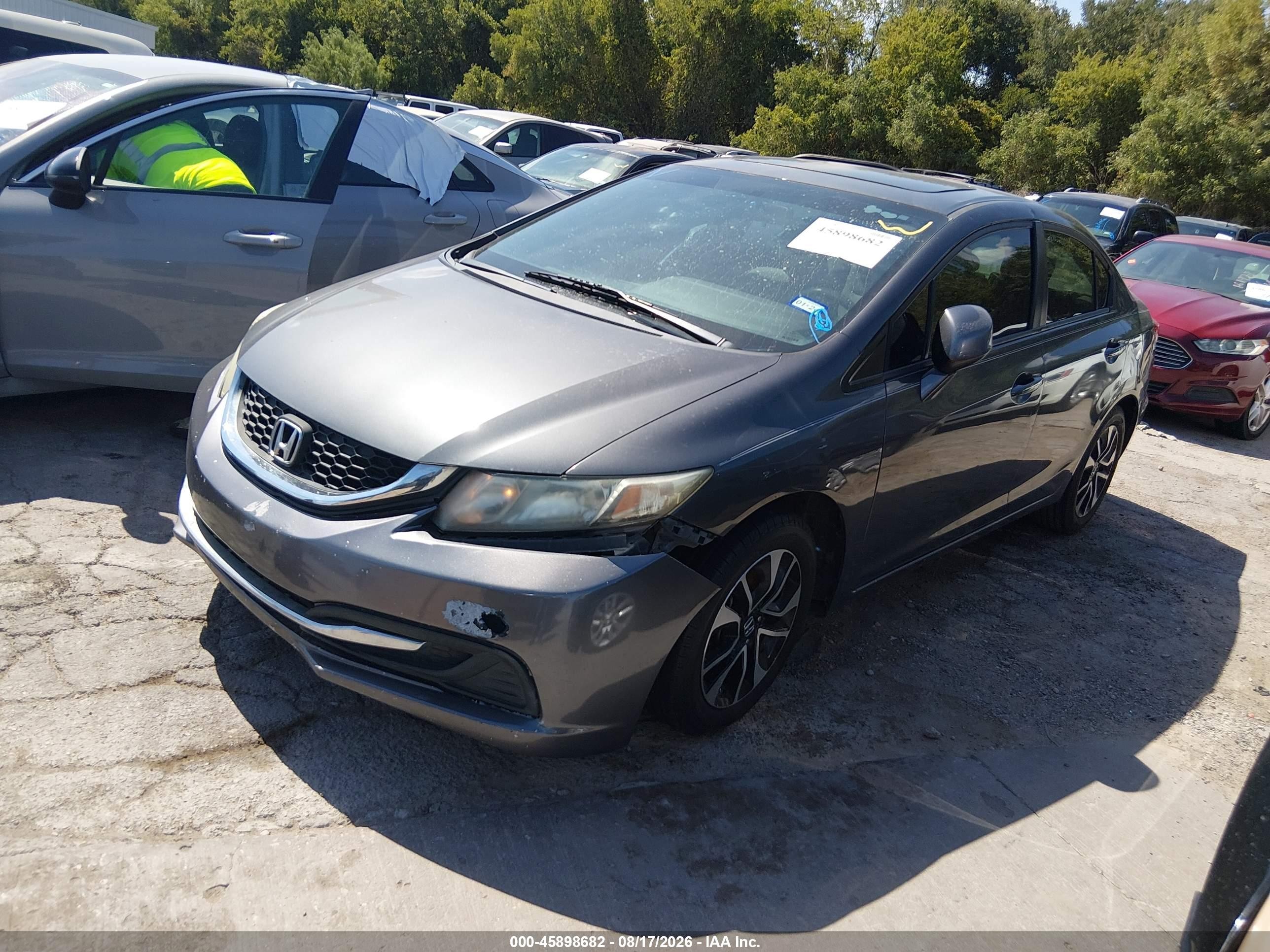 2013 Honda Civic Ex Gray vin: 2HGFB2F84DH523246