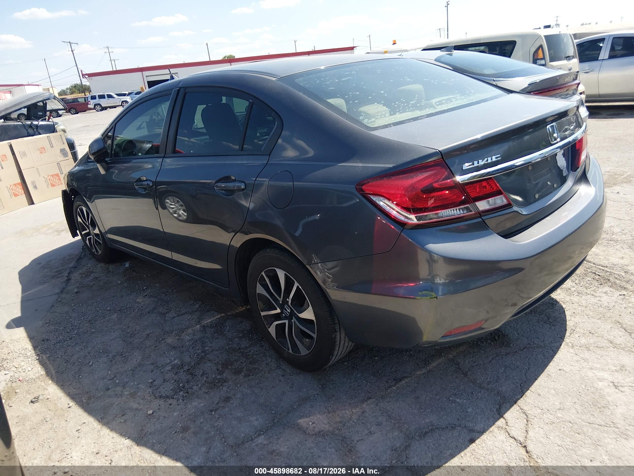 2013 Honda Civic Ex Gray vin: 2HGFB2F84DH523246