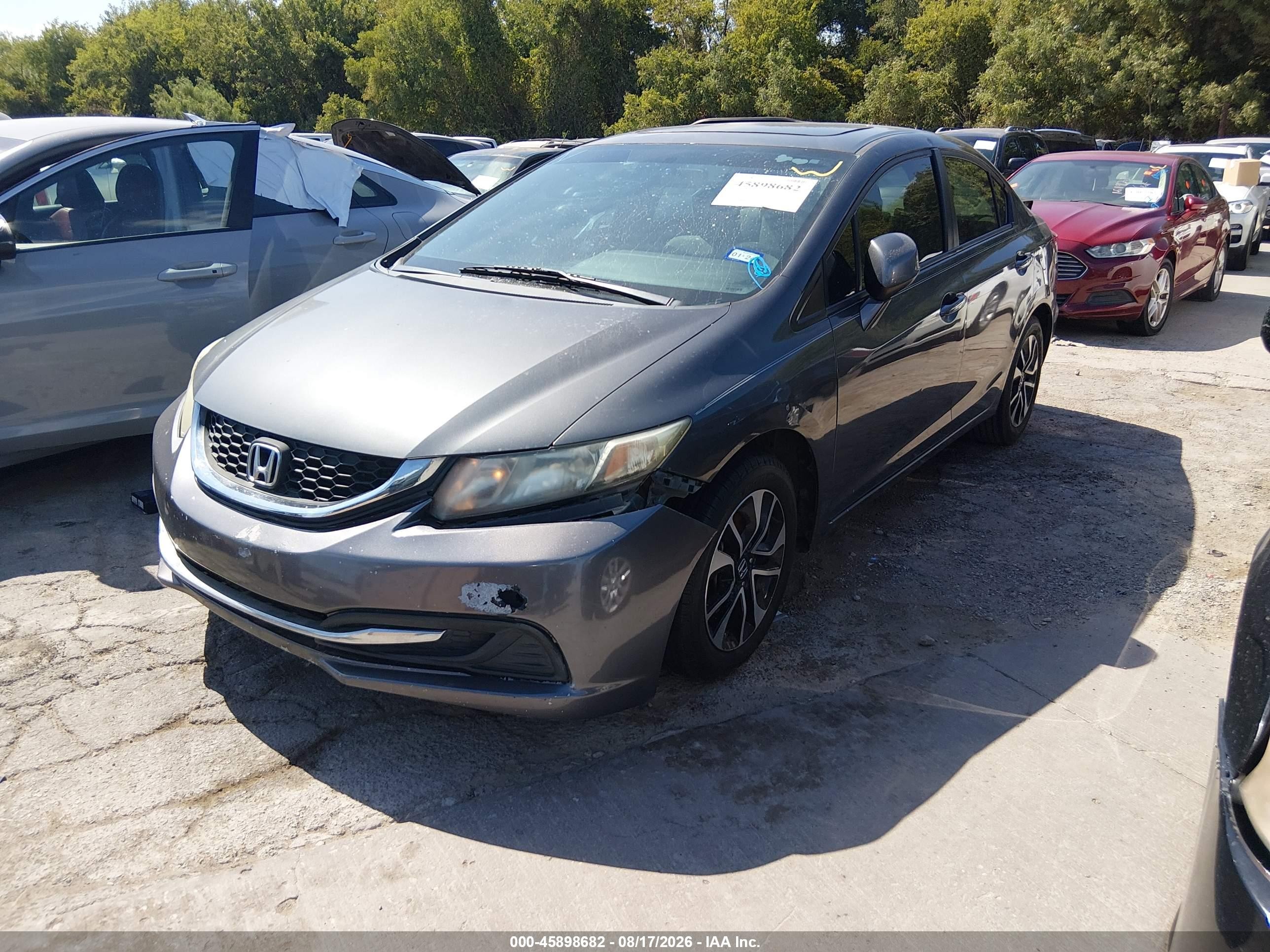 2013 Honda Civic Ex Gray vin: 2HGFB2F84DH523246