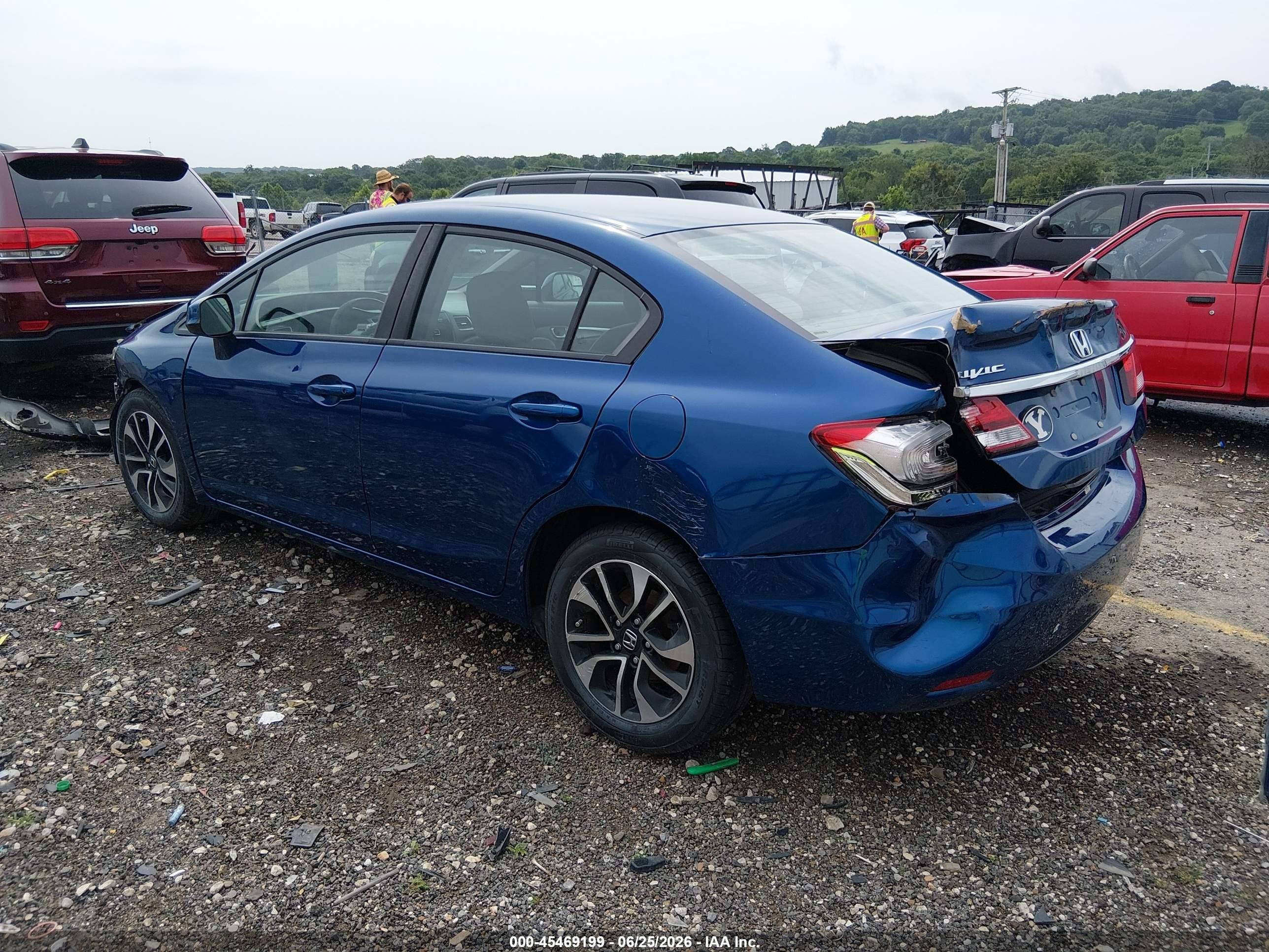 2013 Honda Civic Ex Blue vin: 2HGFB2F84DH538037