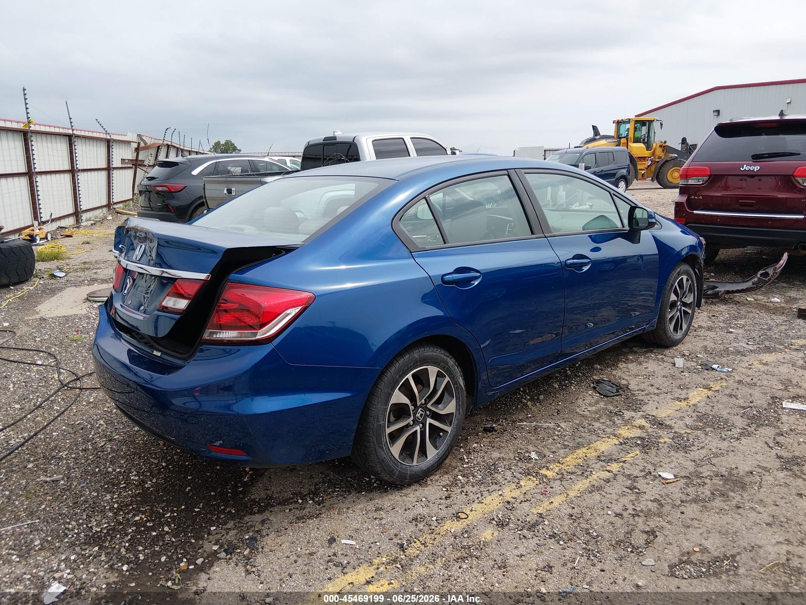 2013 Honda Civic Ex Blue vin: 2HGFB2F84DH538037