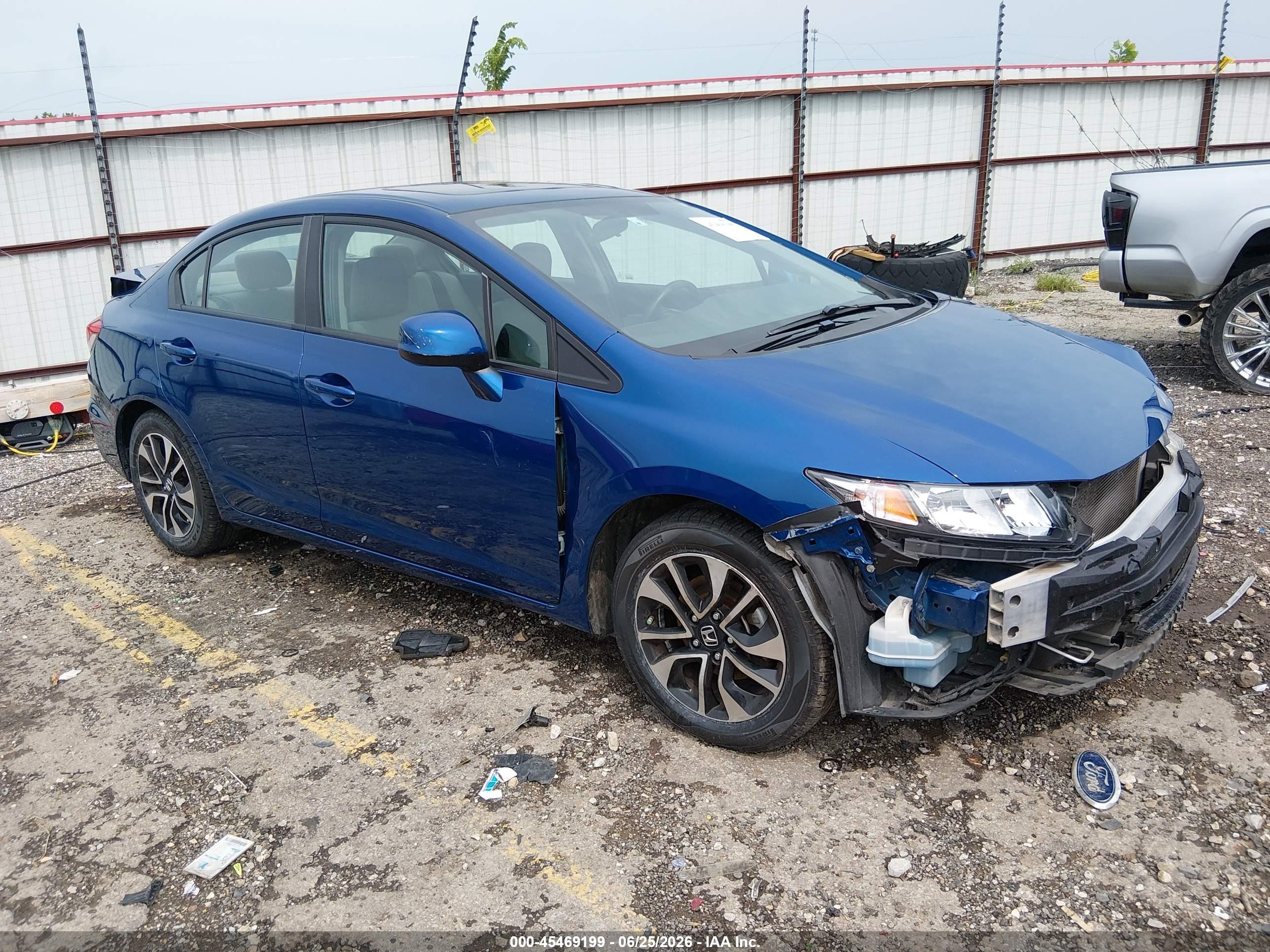 2013 Honda Civic Ex Blue vin: 2HGFB2F84DH538037