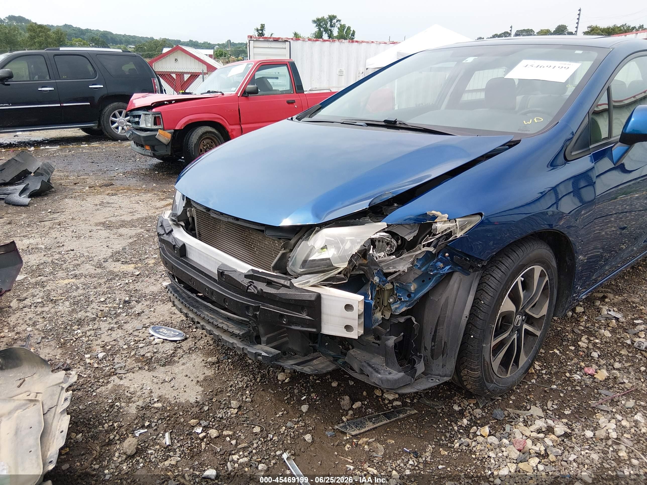 2013 Honda Civic Ex Blue vin: 2HGFB2F84DH538037