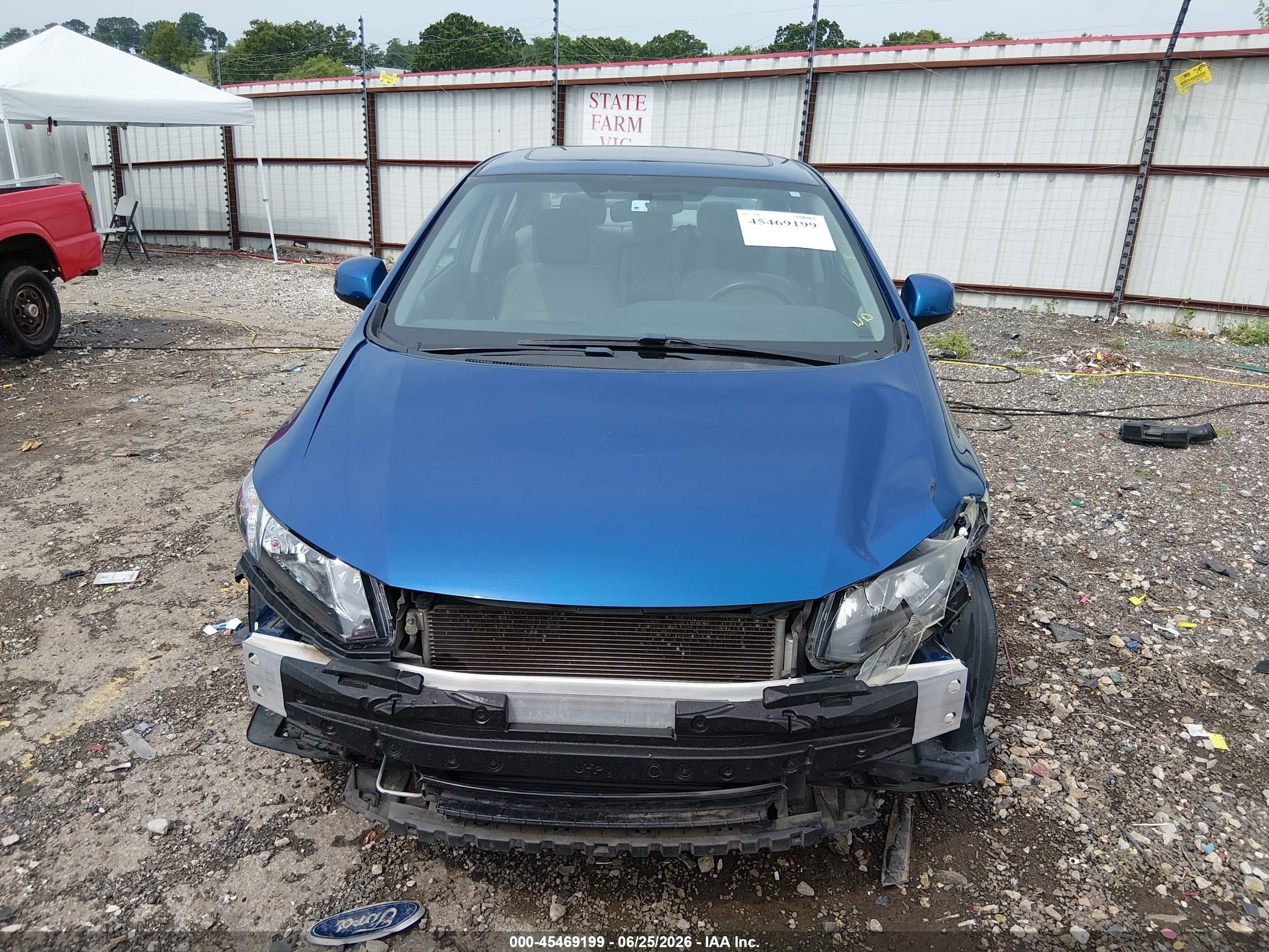 2013 Honda Civic Ex Blue vin: 2HGFB2F84DH538037