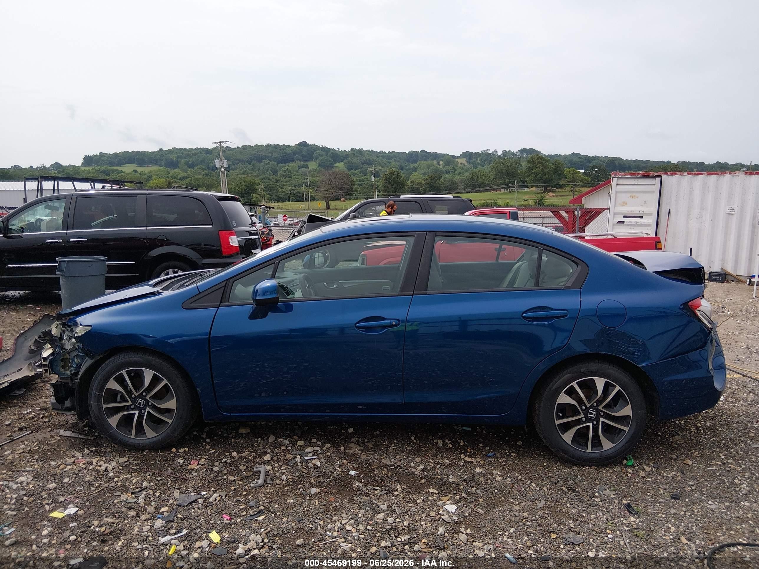2013 Honda Civic Ex Blue vin: 2HGFB2F84DH538037
