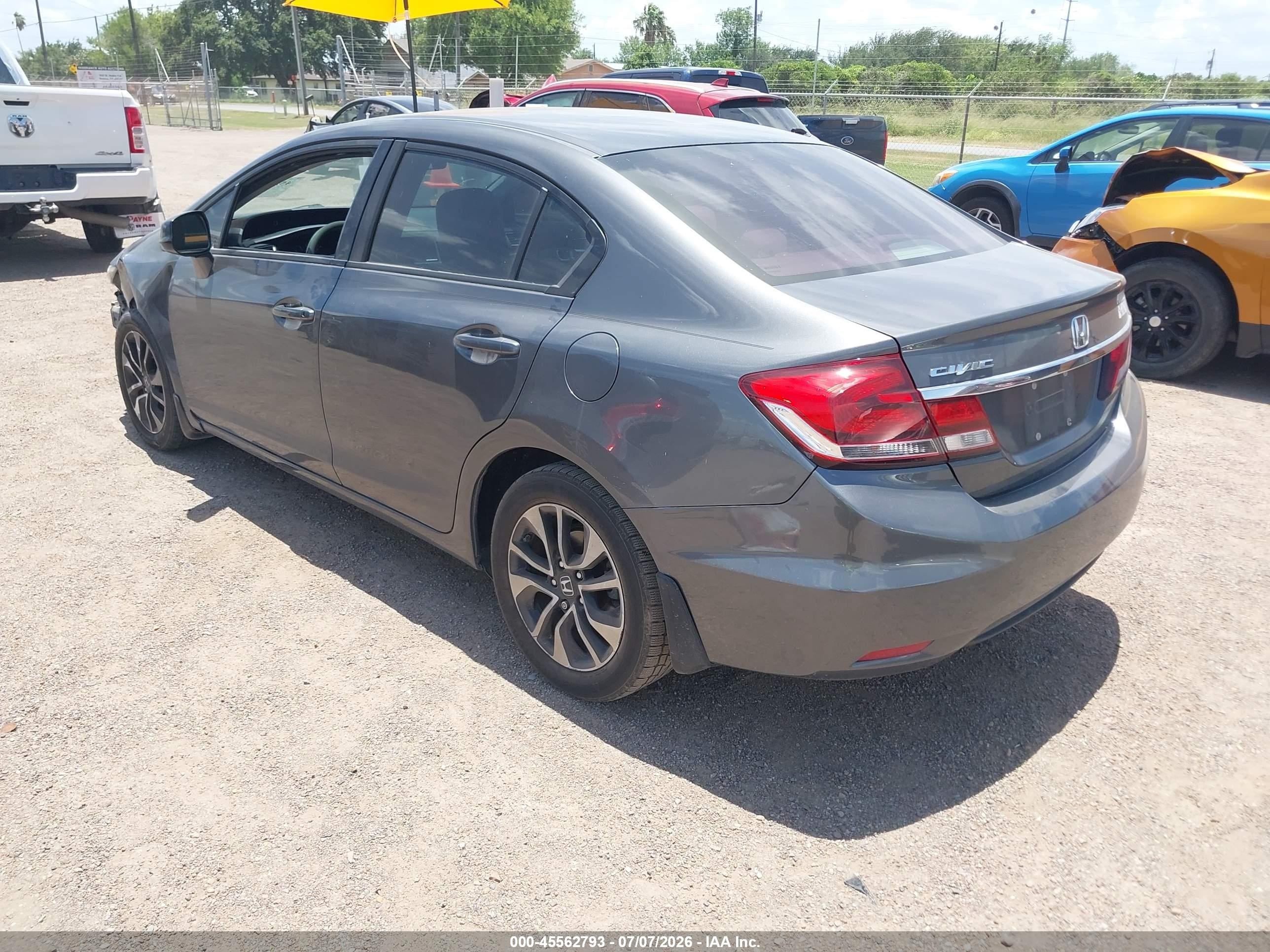 2013 Honda Civic Ex Gray vin: 2HGFB2F84DH539866