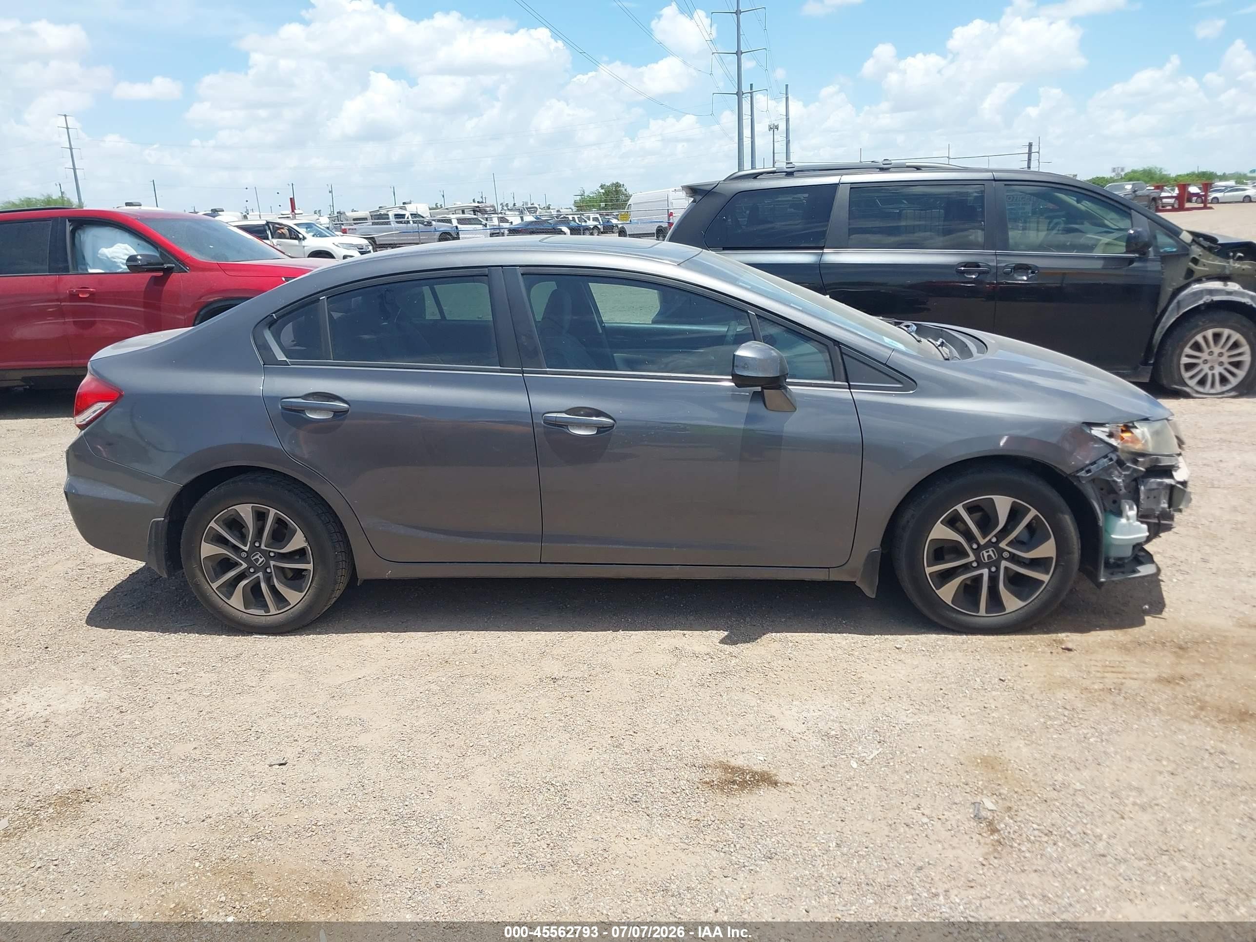 2013 Honda Civic Ex Gray vin: 2HGFB2F84DH539866