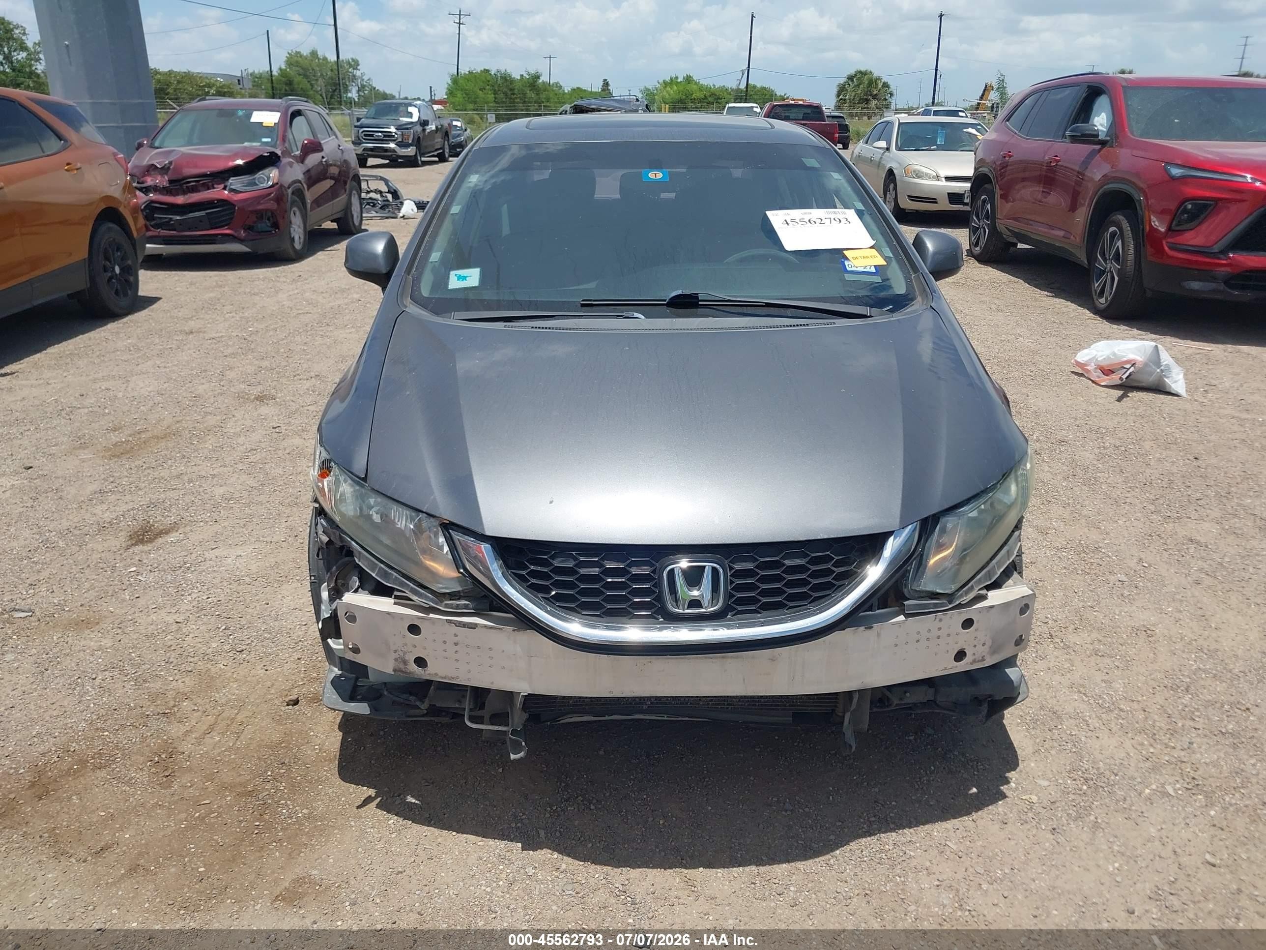2013 Honda Civic Ex Gray vin: 2HGFB2F84DH539866