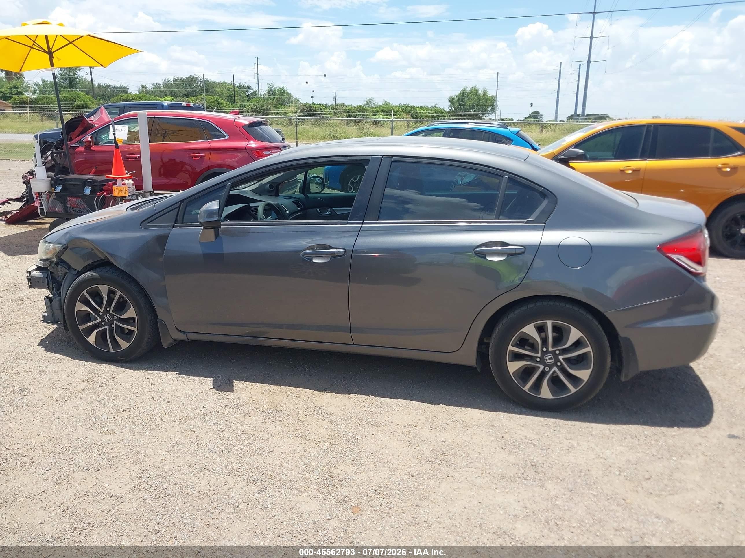 2013 Honda Civic Ex Gray vin: 2HGFB2F84DH539866