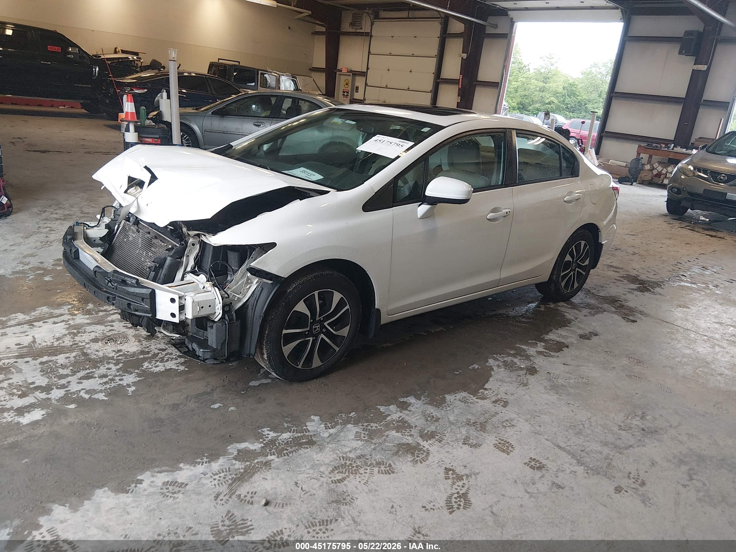 2014 Honda Civic Ex White vin: 2HGFB2F84EH550156