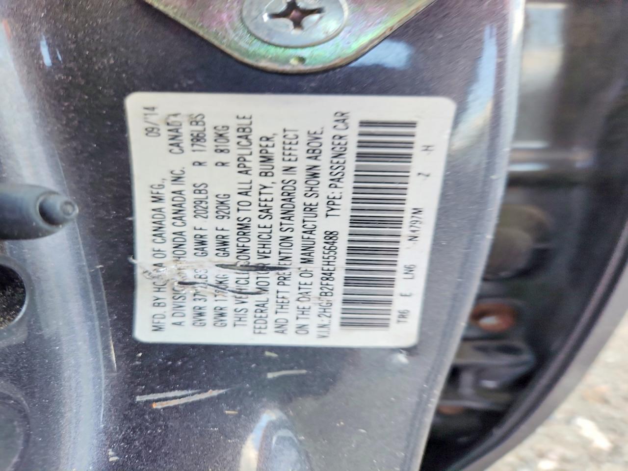 2014 Honda Civic Ex Gray vin: 2HGFB2F84EH556488