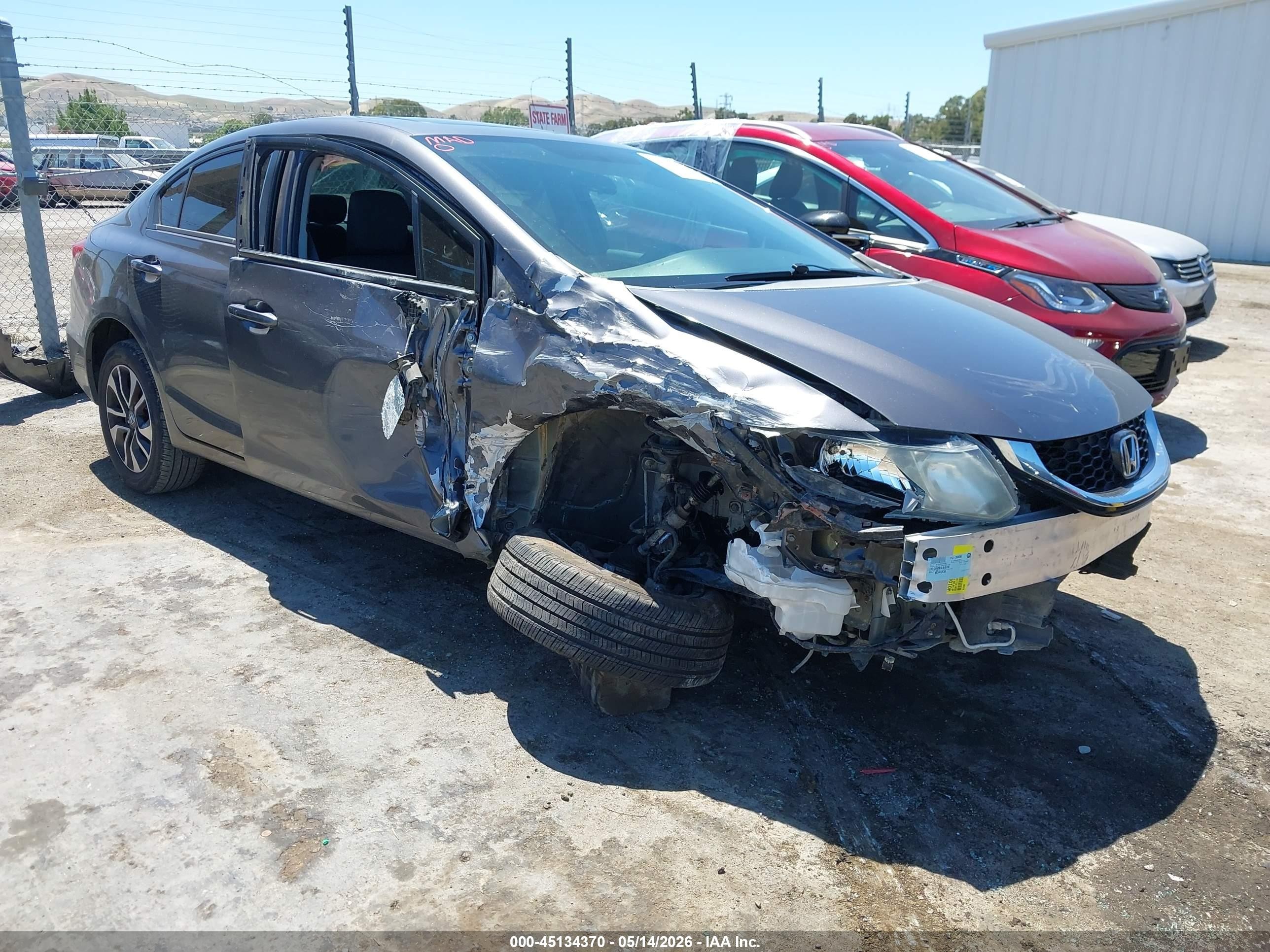2015 Honda Civic Ex Gray vin: 2HGFB2F84FH535030