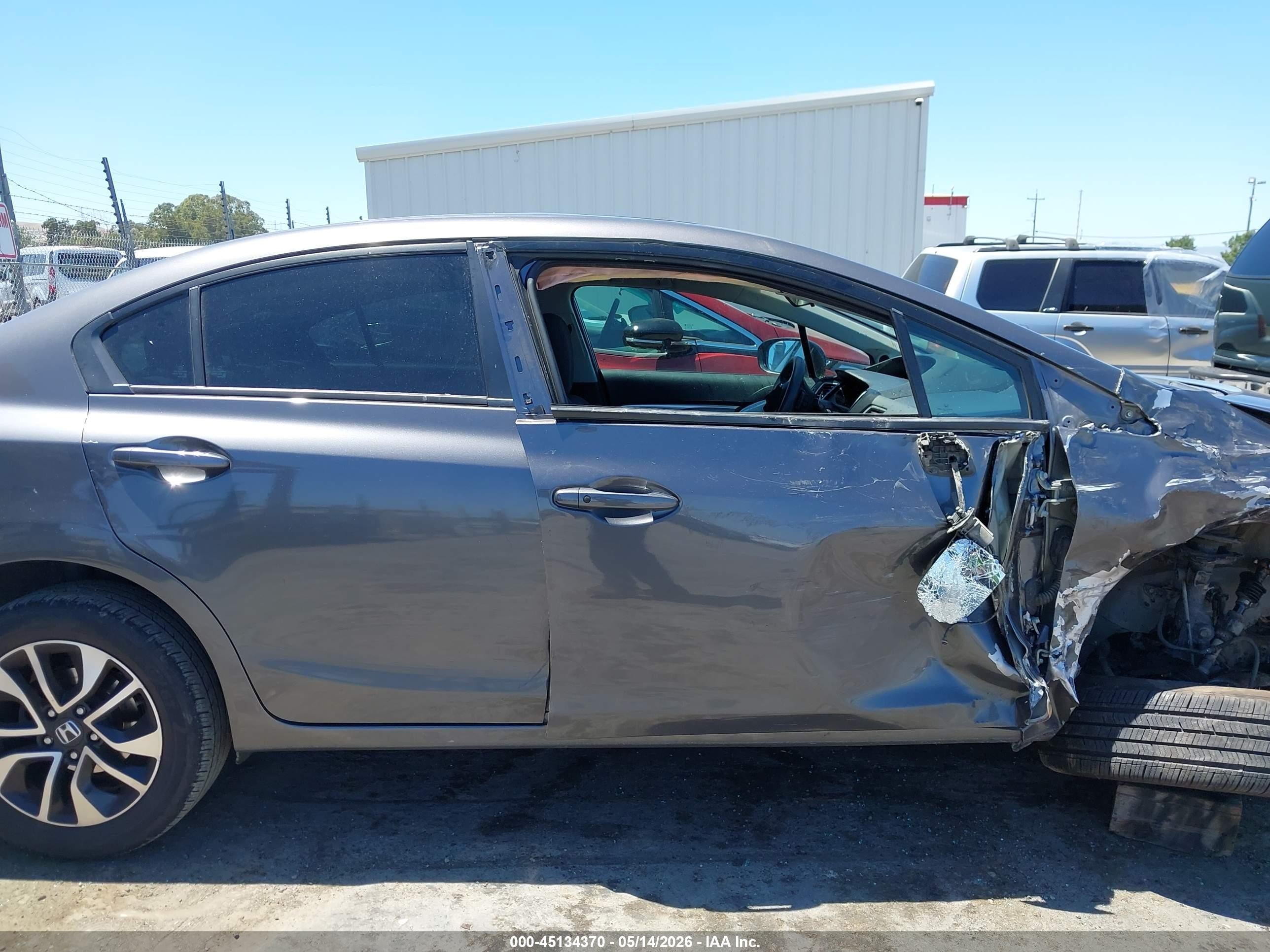 2015 Honda Civic Ex Gray vin: 2HGFB2F84FH535030