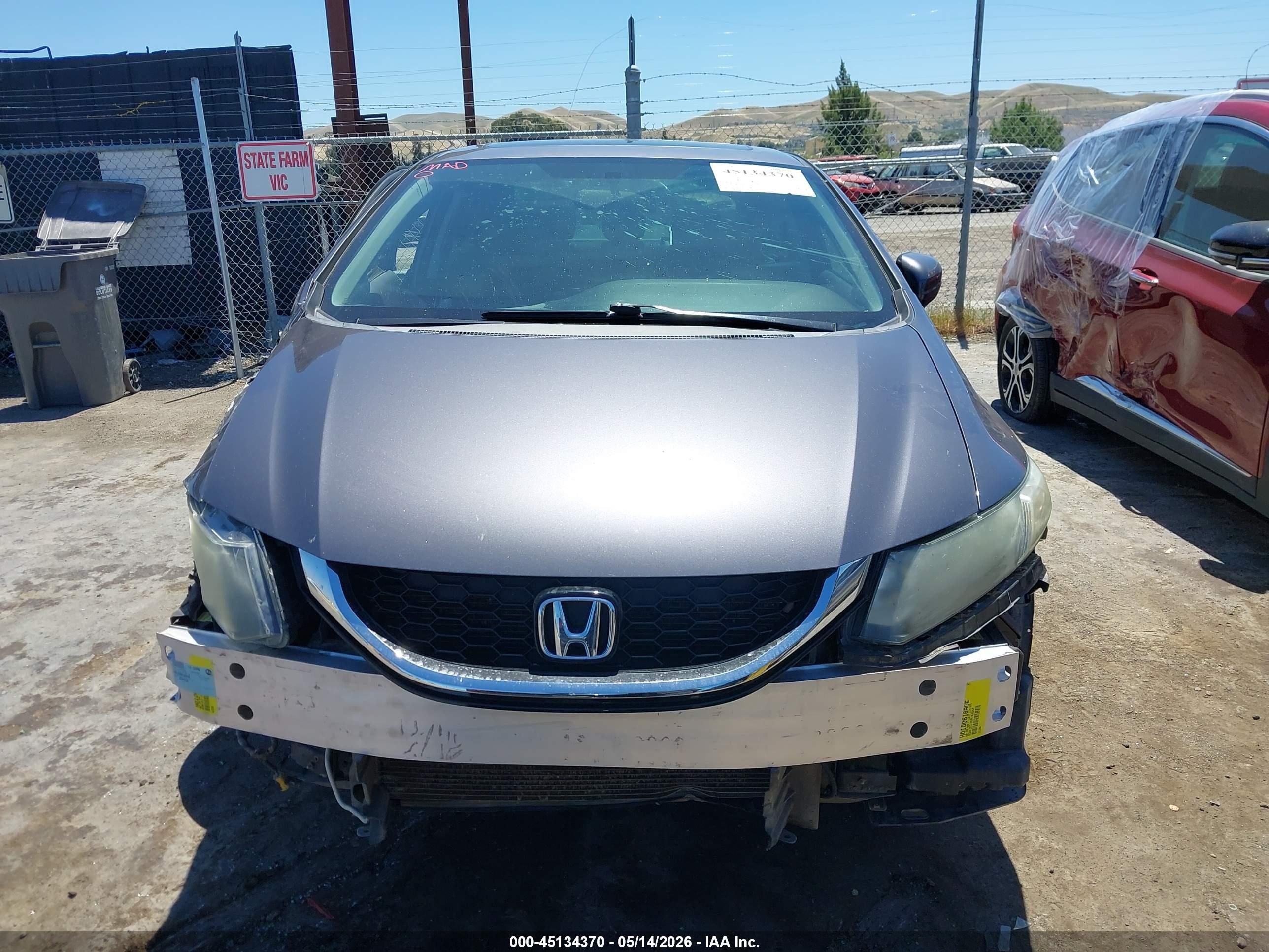 2015 Honda Civic Ex Gray vin: 2HGFB2F84FH535030