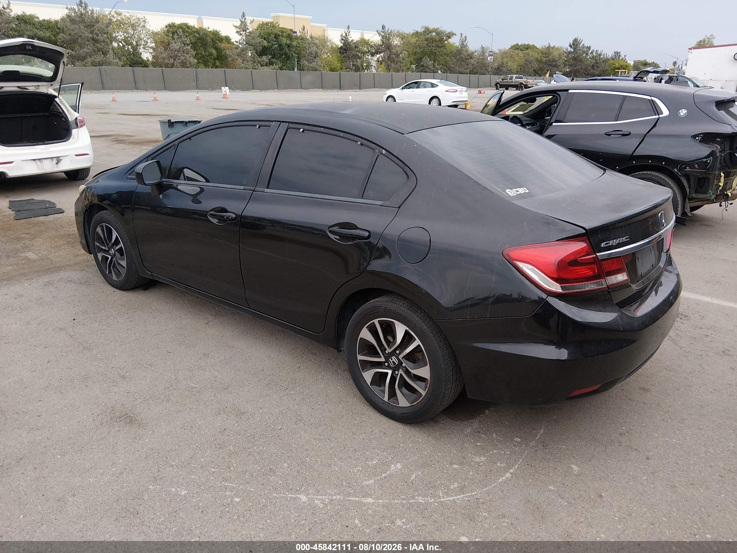 2015 Honda Civic Ex Black vin: 2HGFB2F84FH540843
