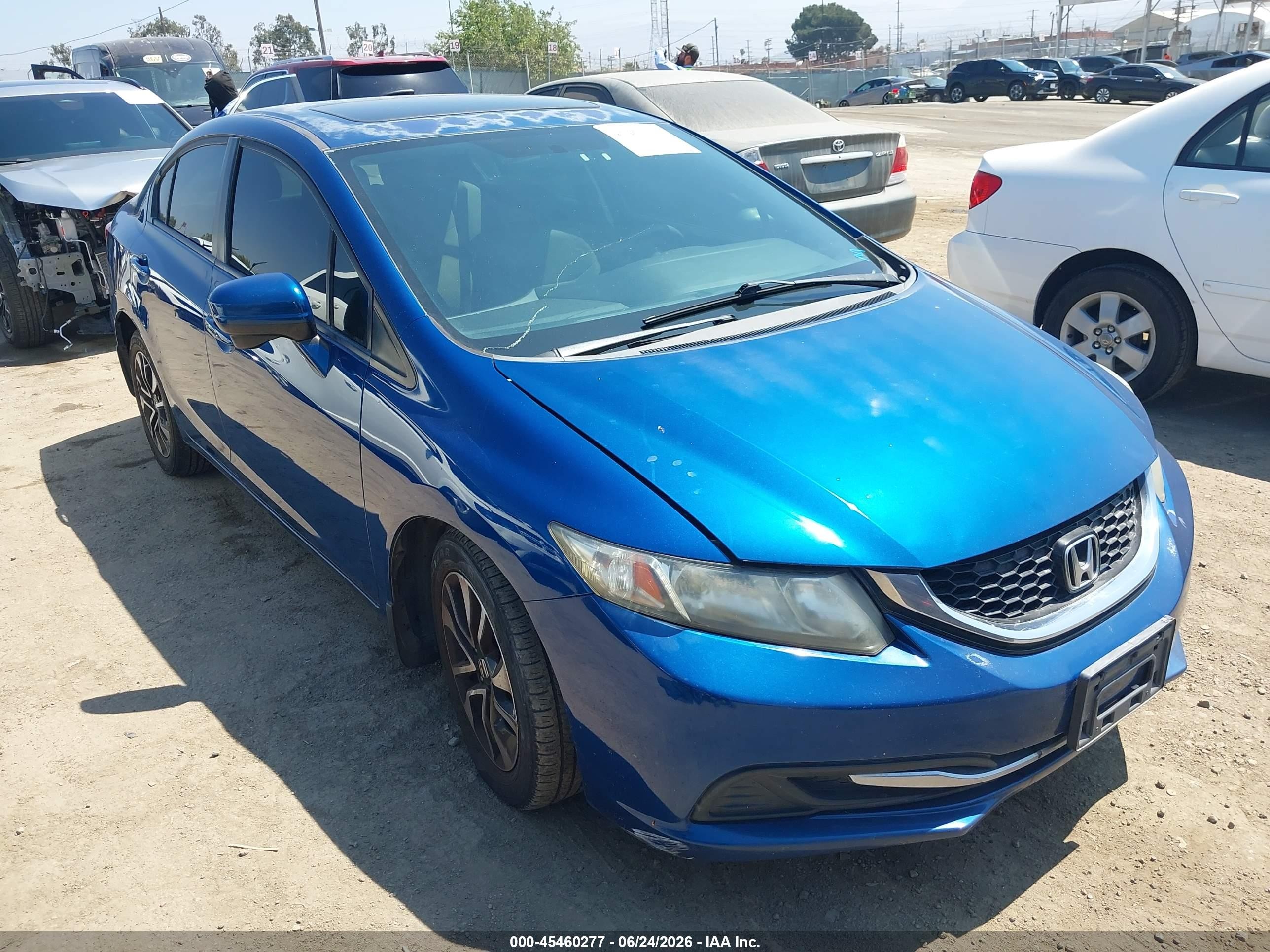 2015 Honda Civic Ex Blue vin: 2HGFB2F84FH544603