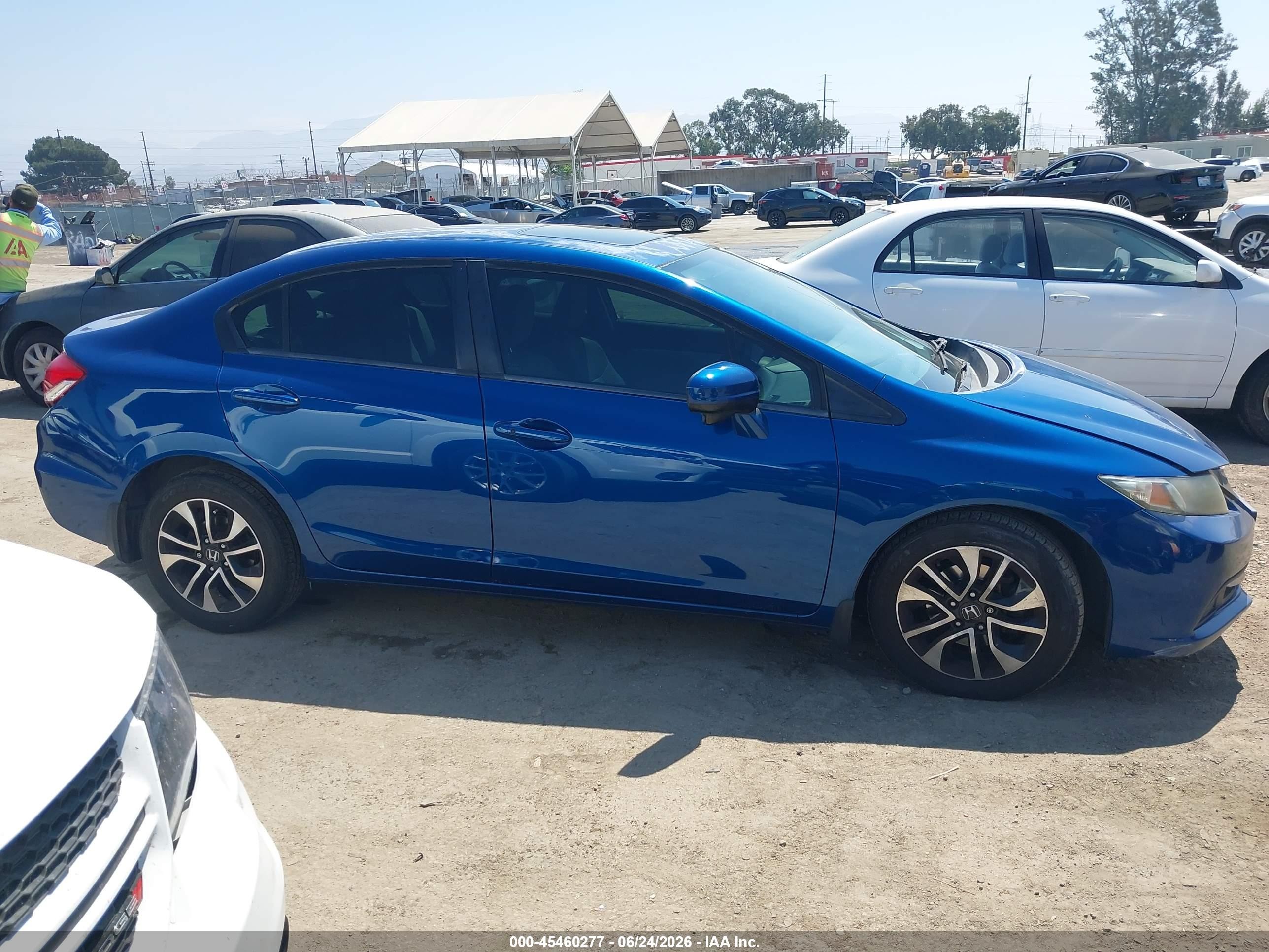2015 Honda Civic Ex Blue vin: 2HGFB2F84FH544603