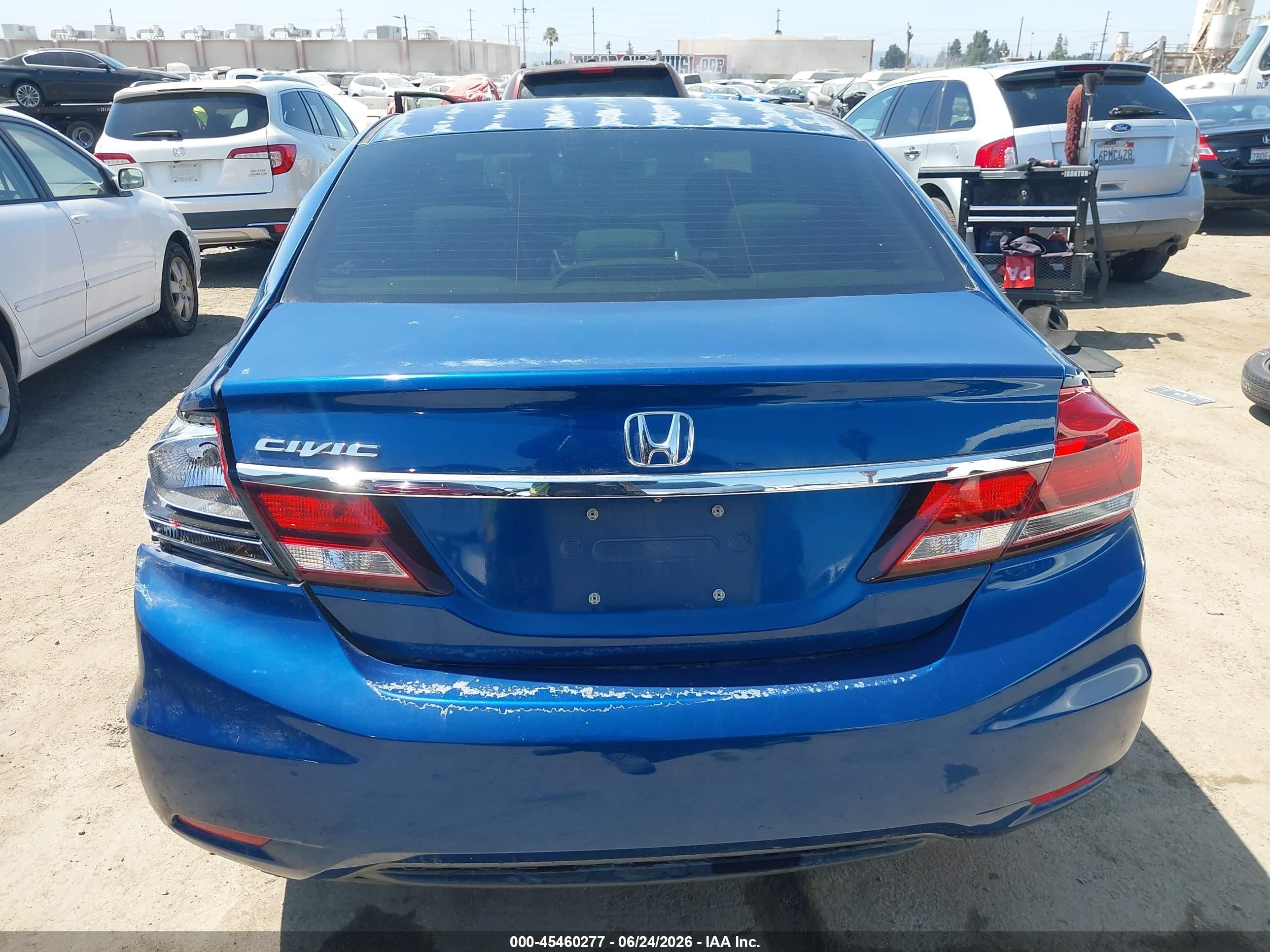 2015 Honda Civic Ex Blue vin: 2HGFB2F84FH544603