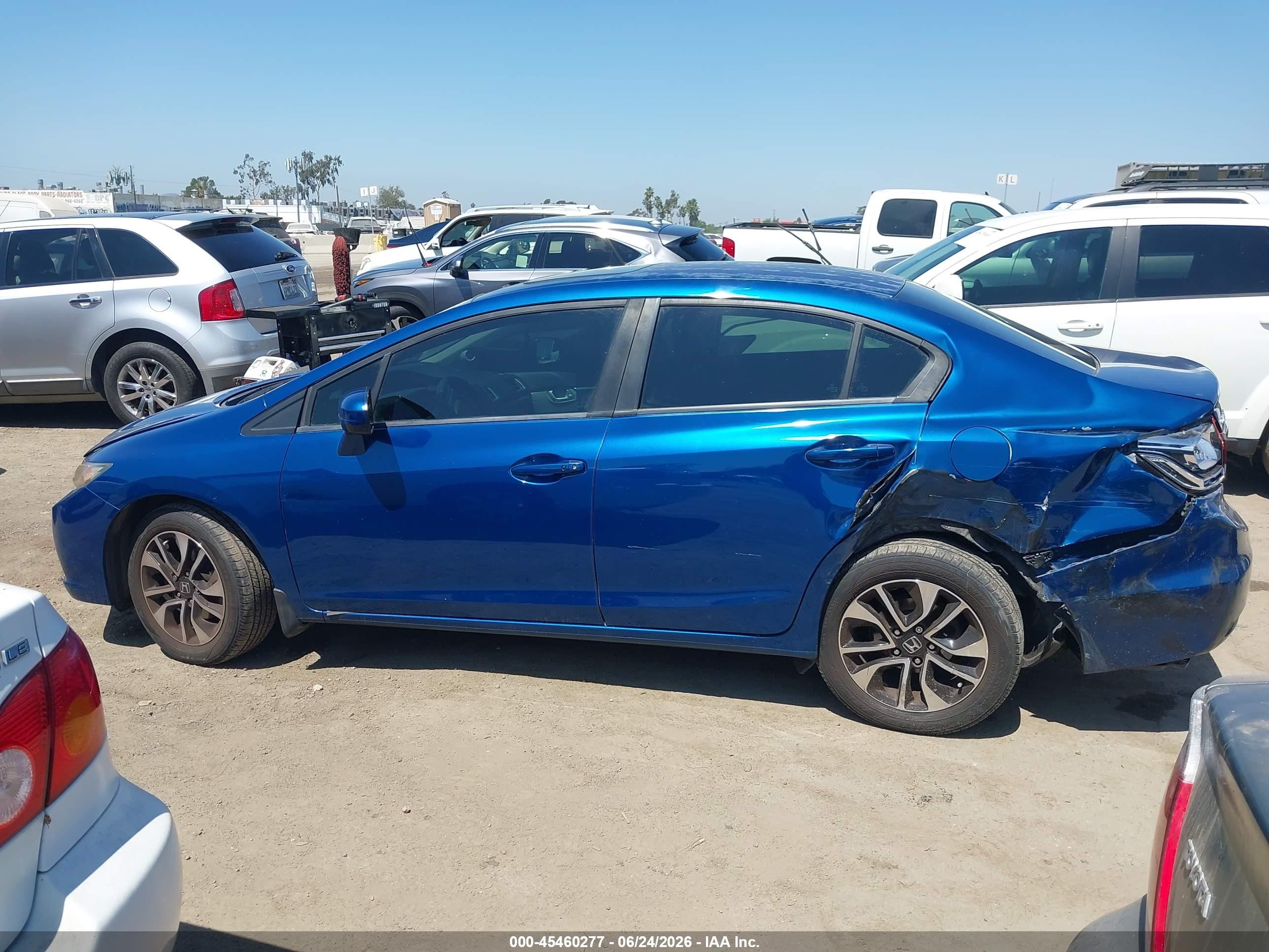 2015 Honda Civic Ex Blue vin: 2HGFB2F84FH544603