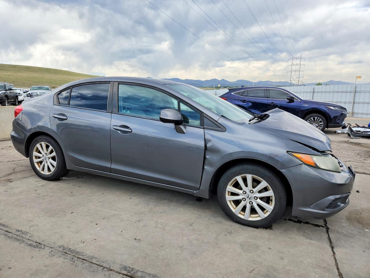 2012 Honda Civic Ex Gray vin: 2HGFB2F85CH302723