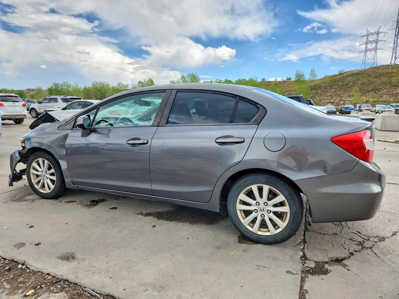 2012 Honda Civic Ex Gray vin: 2HGFB2F85CH302723