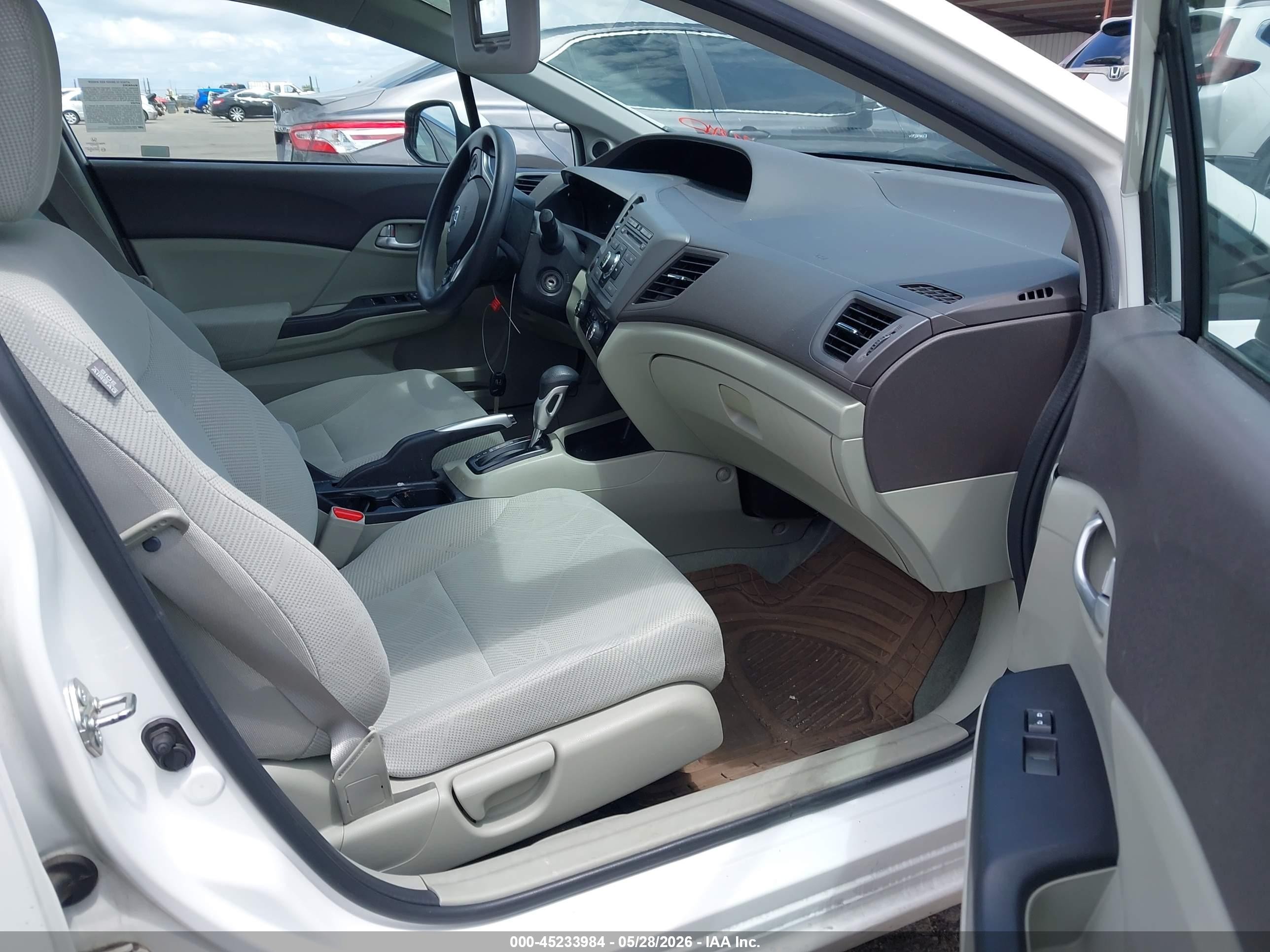 2012 Honda Civic Ex White vin: 2HGFB2F85CH524405