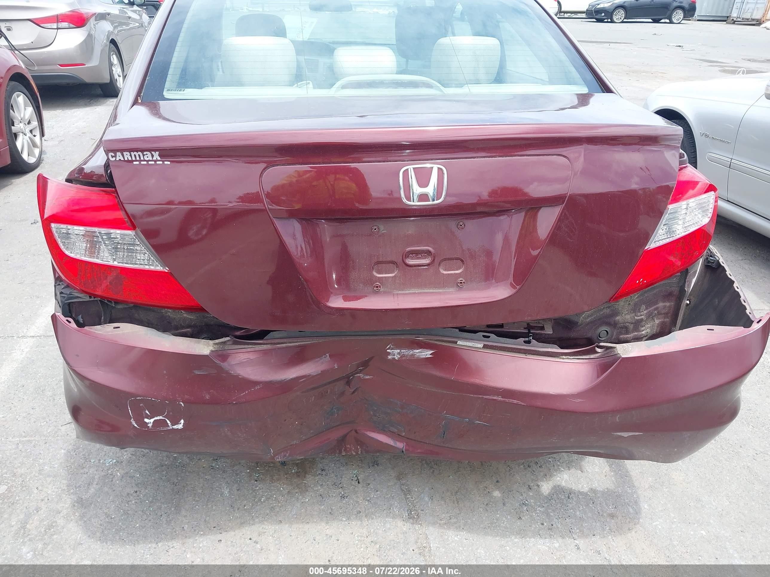 2012 Honda Civic Ex Red vin: 2HGFB2F85CH543763
