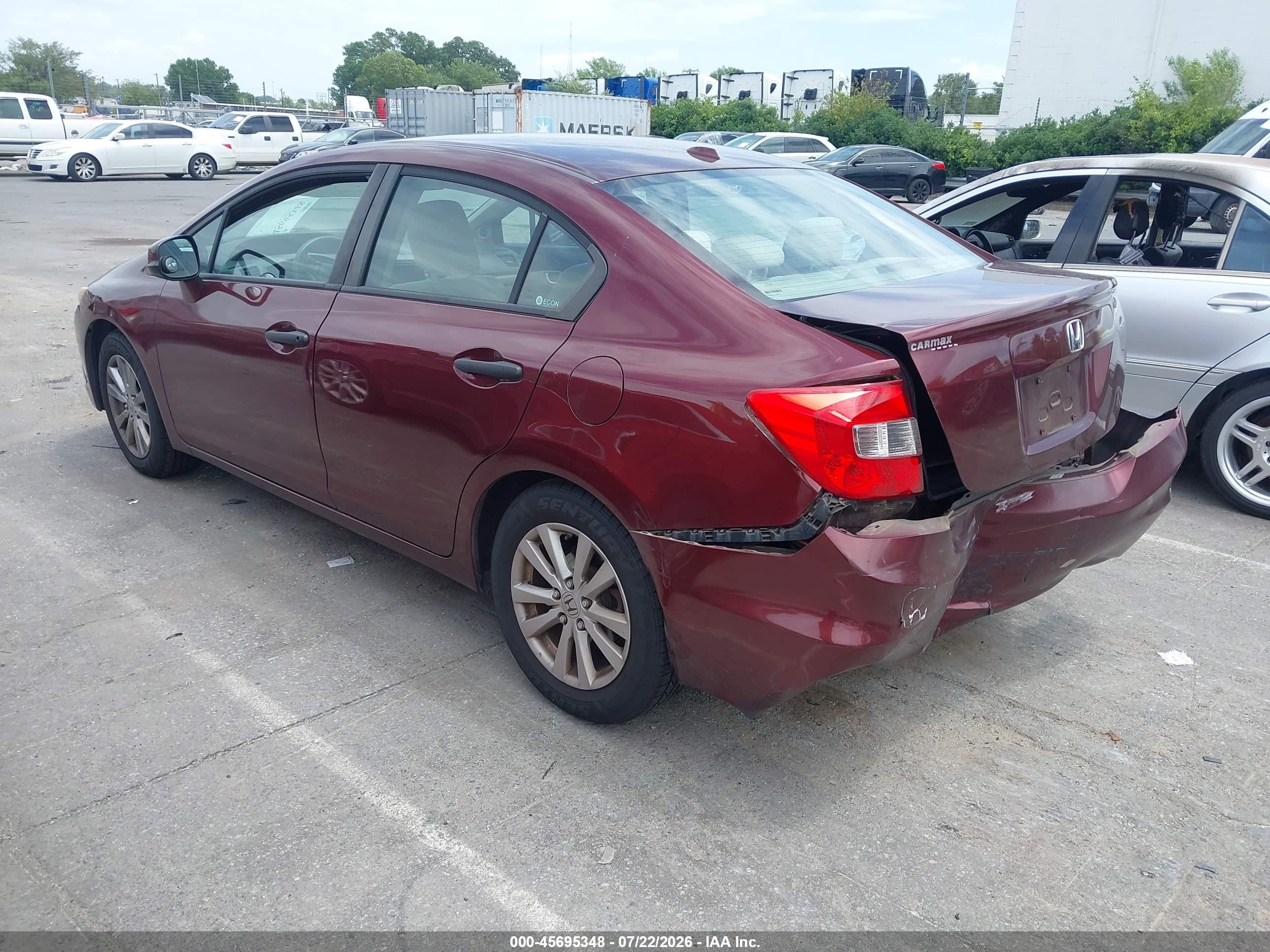 2012 Honda Civic Ex Red vin: 2HGFB2F85CH543763