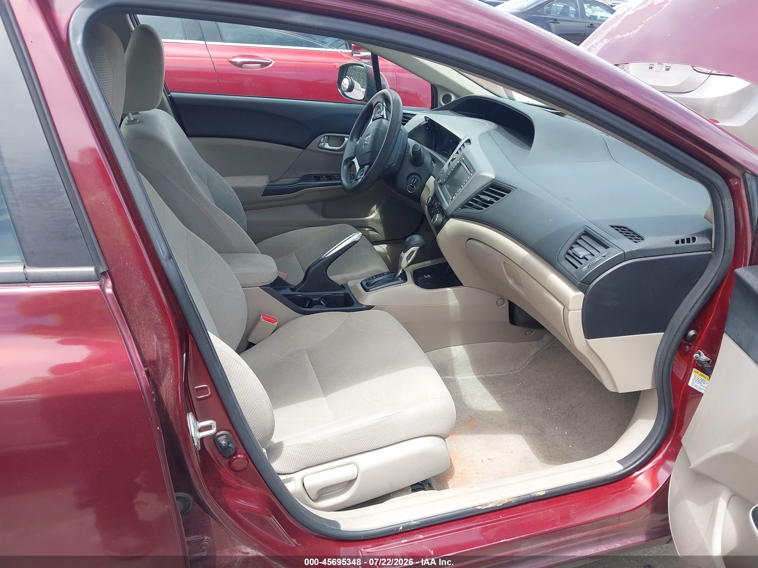 2012 Honda Civic Ex Red vin: 2HGFB2F85CH543763