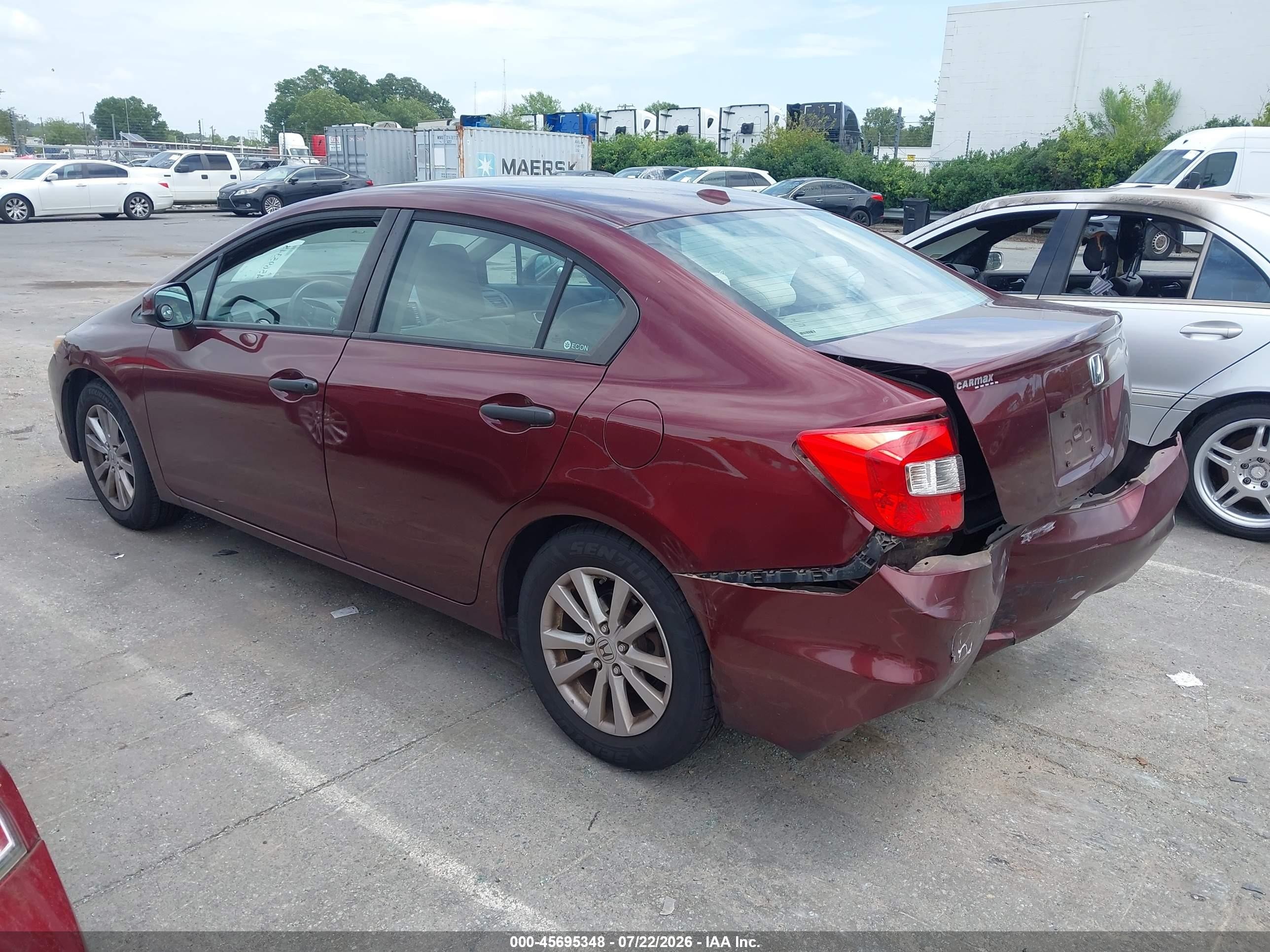 2012 Honda Civic Ex Red vin: 2HGFB2F85CH543763