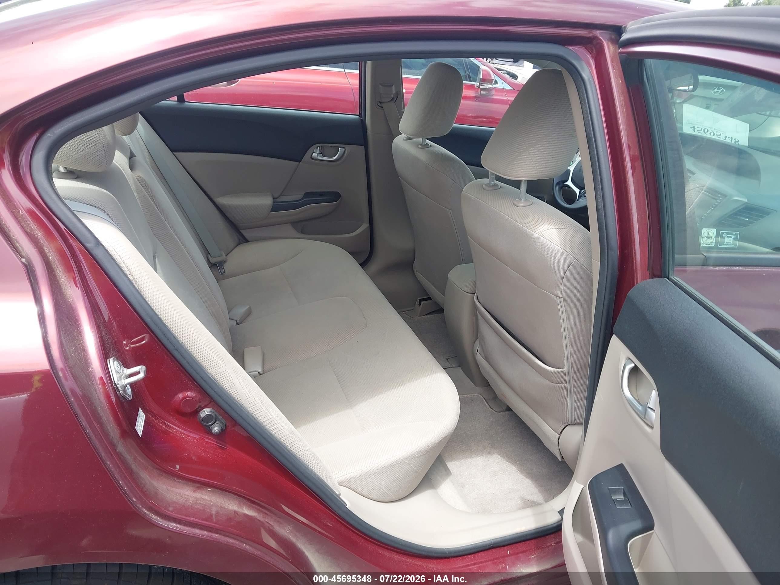 2012 Honda Civic Ex Red vin: 2HGFB2F85CH543763